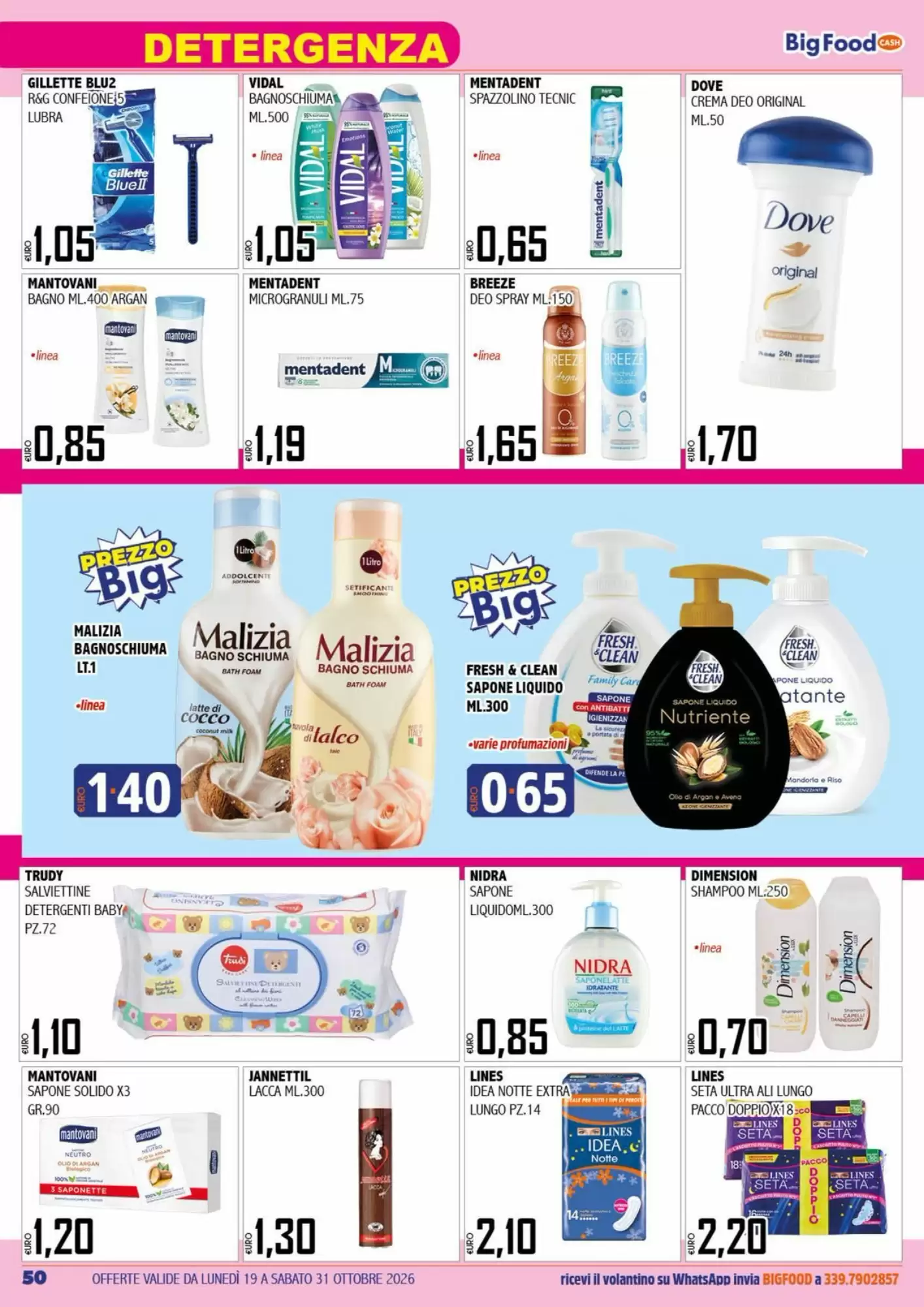 Volantino promozionale Big Food  valide dal 19/10/2026 - Pagina 50.