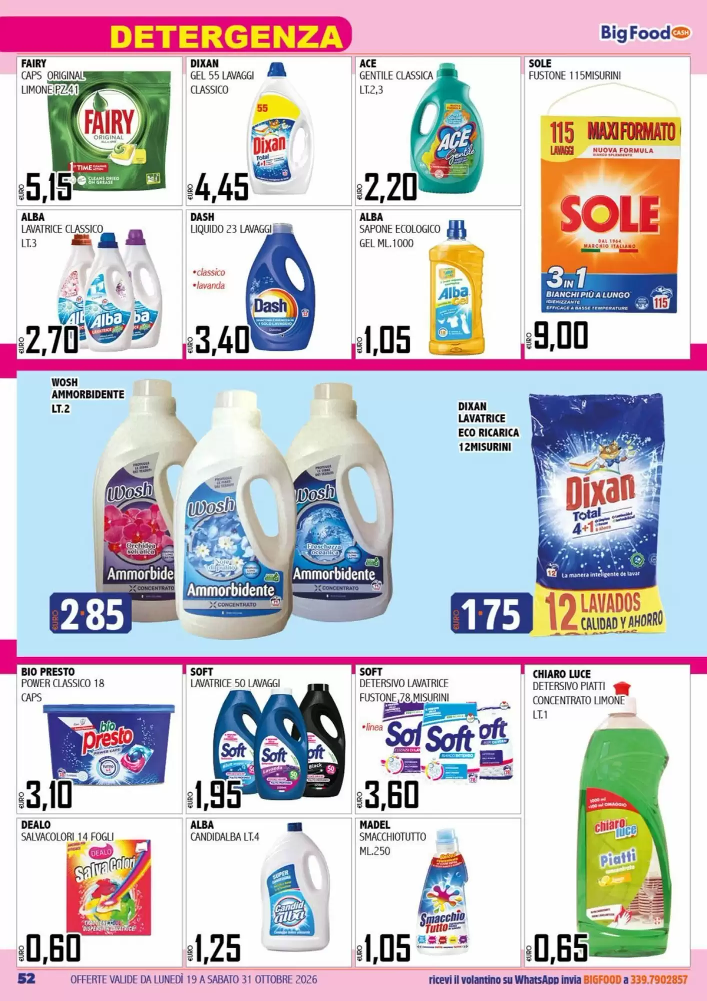 Volantino promozionale Big Food  valide dal 19/10/2026 - Pagina 52.