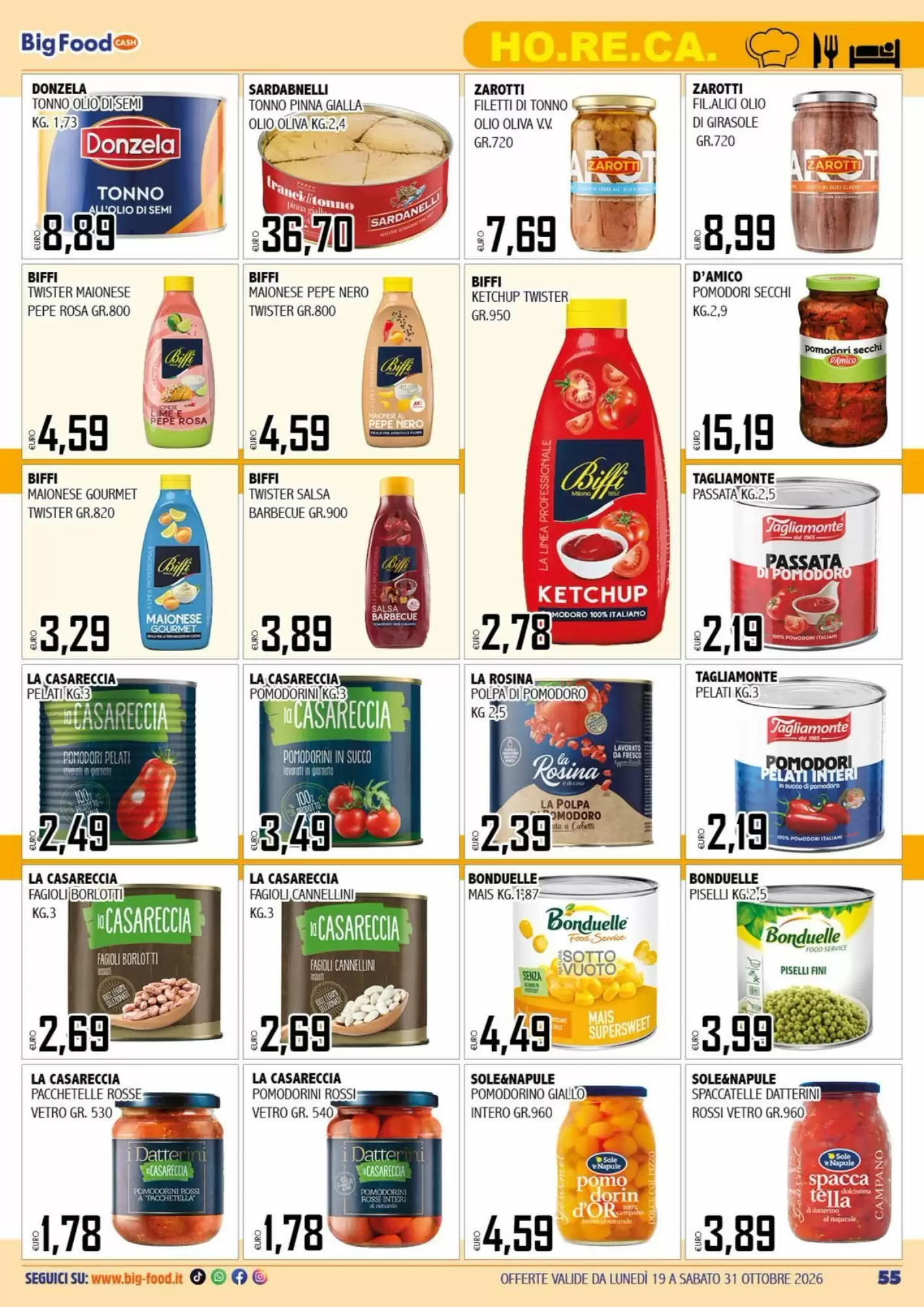 Volantino promozionale Big Food  valide dal 19/10/2026 - Pagina 55.