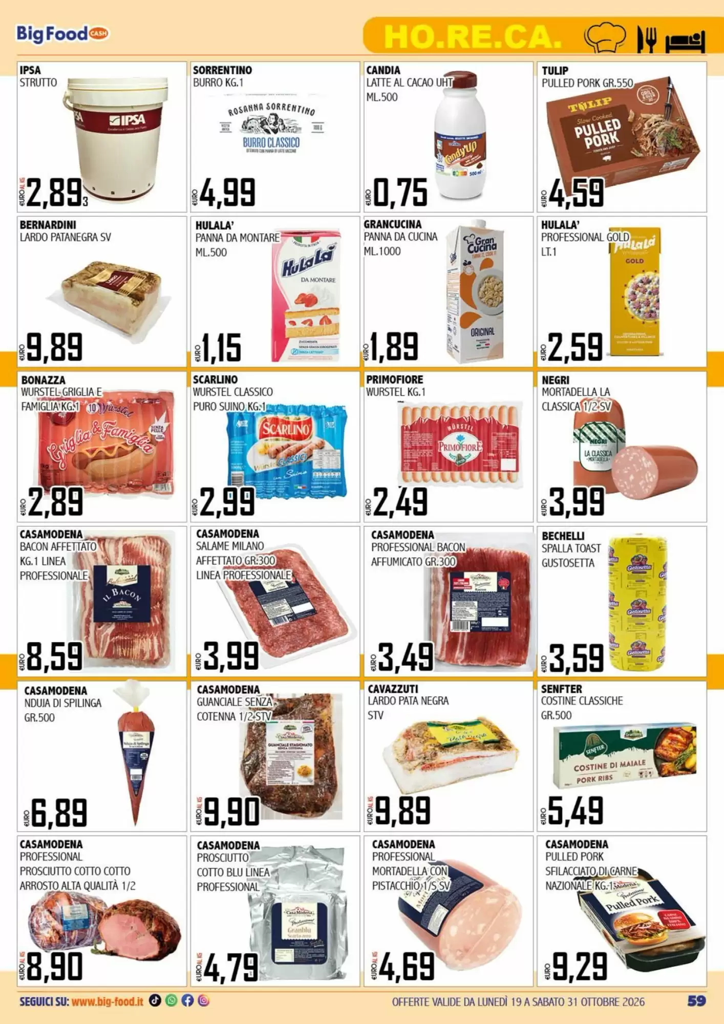 Volantino promozionale Big Food  valide dal 19/10/2026 - Pagina 59.