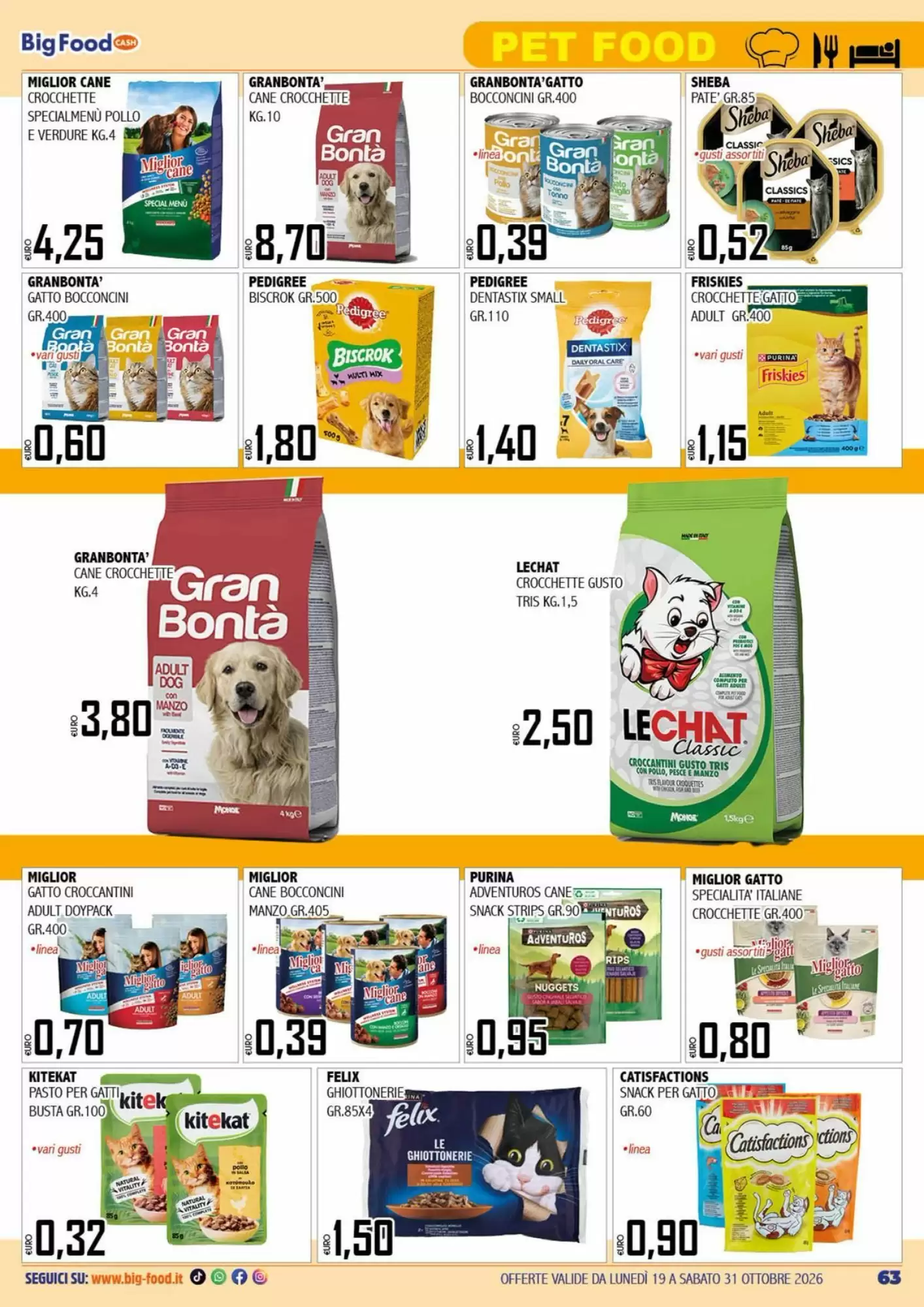 Volantino promozionale Big Food  valide dal 19/10/2026 - Pagina 63.