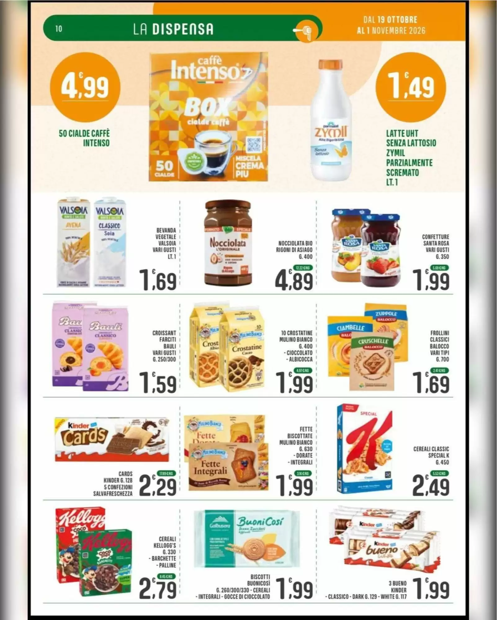 Volantino promozionale La Mimosa Supermercati  valide dal 19/10/2026 - Pagina 10.