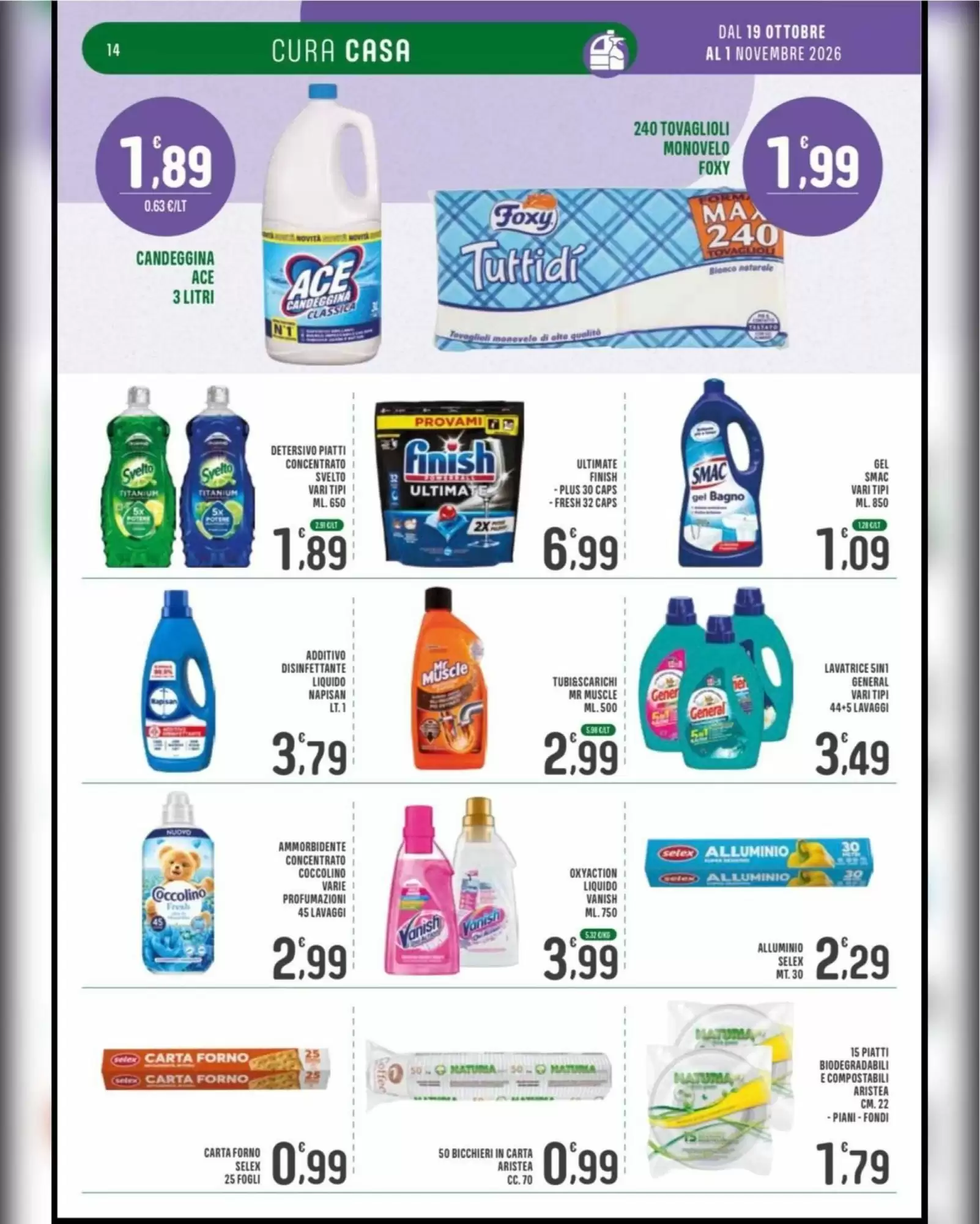 Volantino promozionale La Mimosa Supermercati  valide dal 19/10/2026 - Pagina 14.