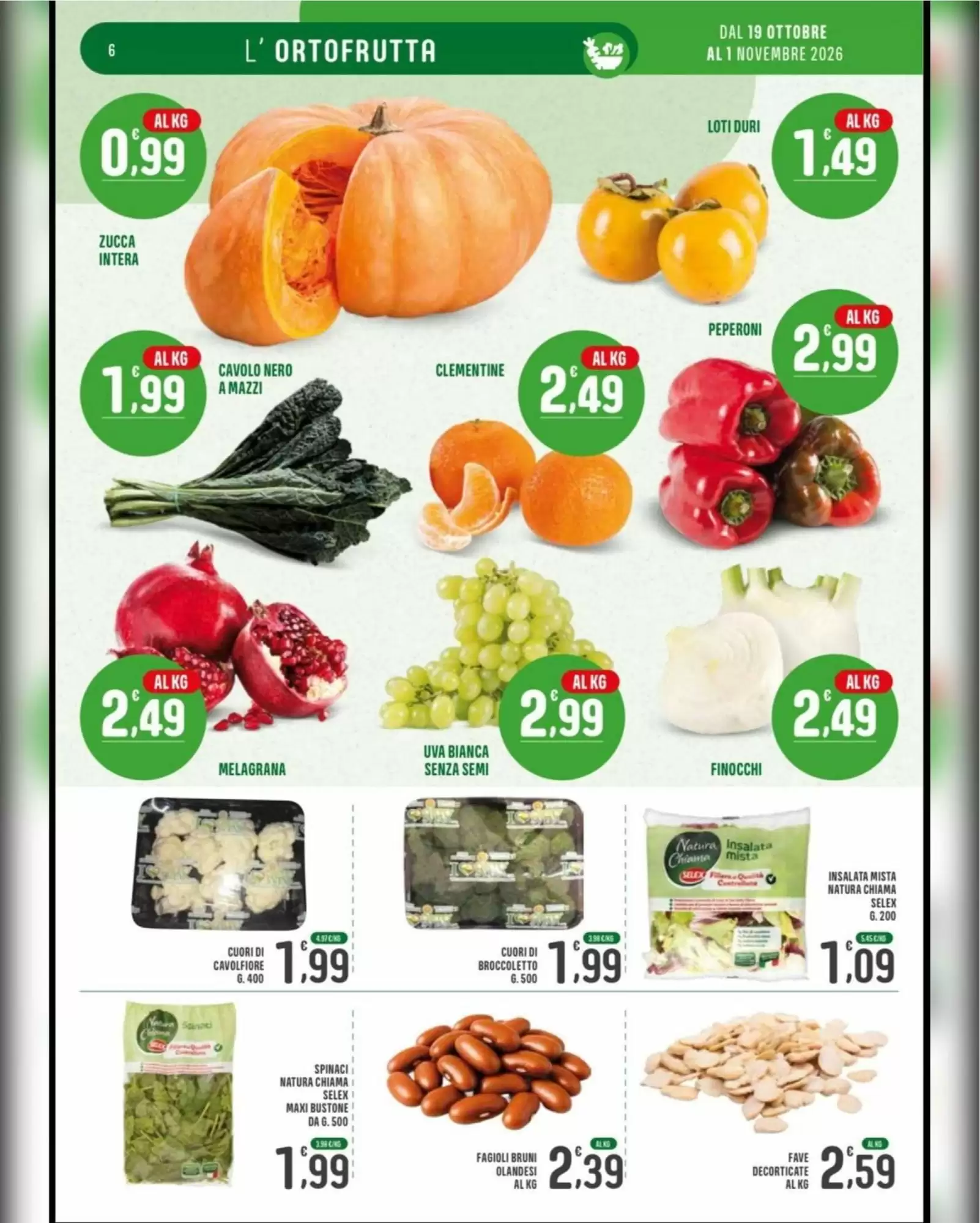 Volantino promozionale La Mimosa Supermercati  valide dal 19/10/2026 - Pagina 6.
