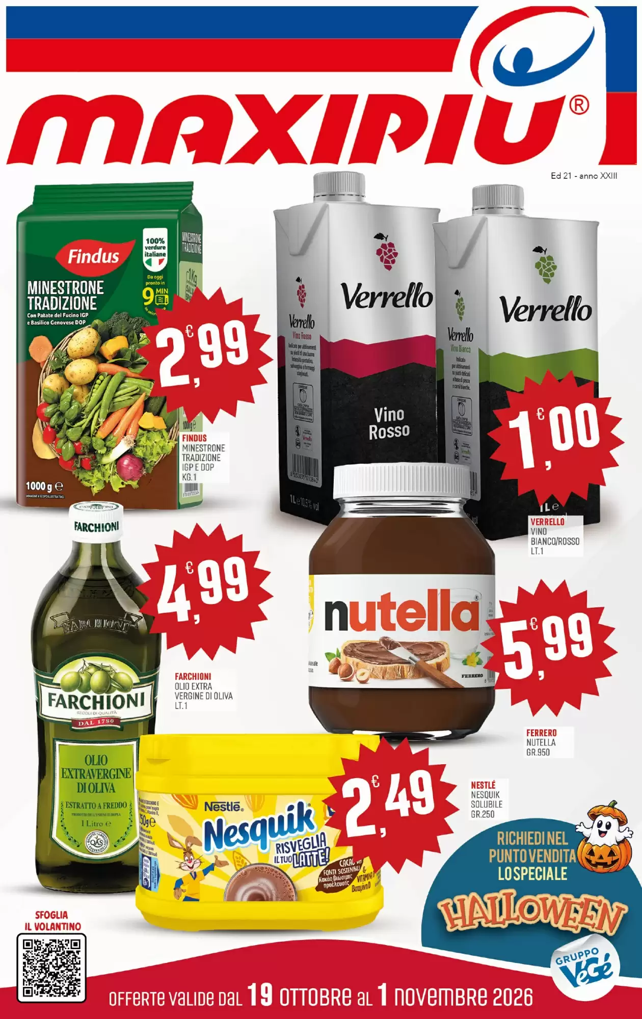 Volantino promozionale Maxipiù  valide dal 19/10/2026 - Pagina 1.