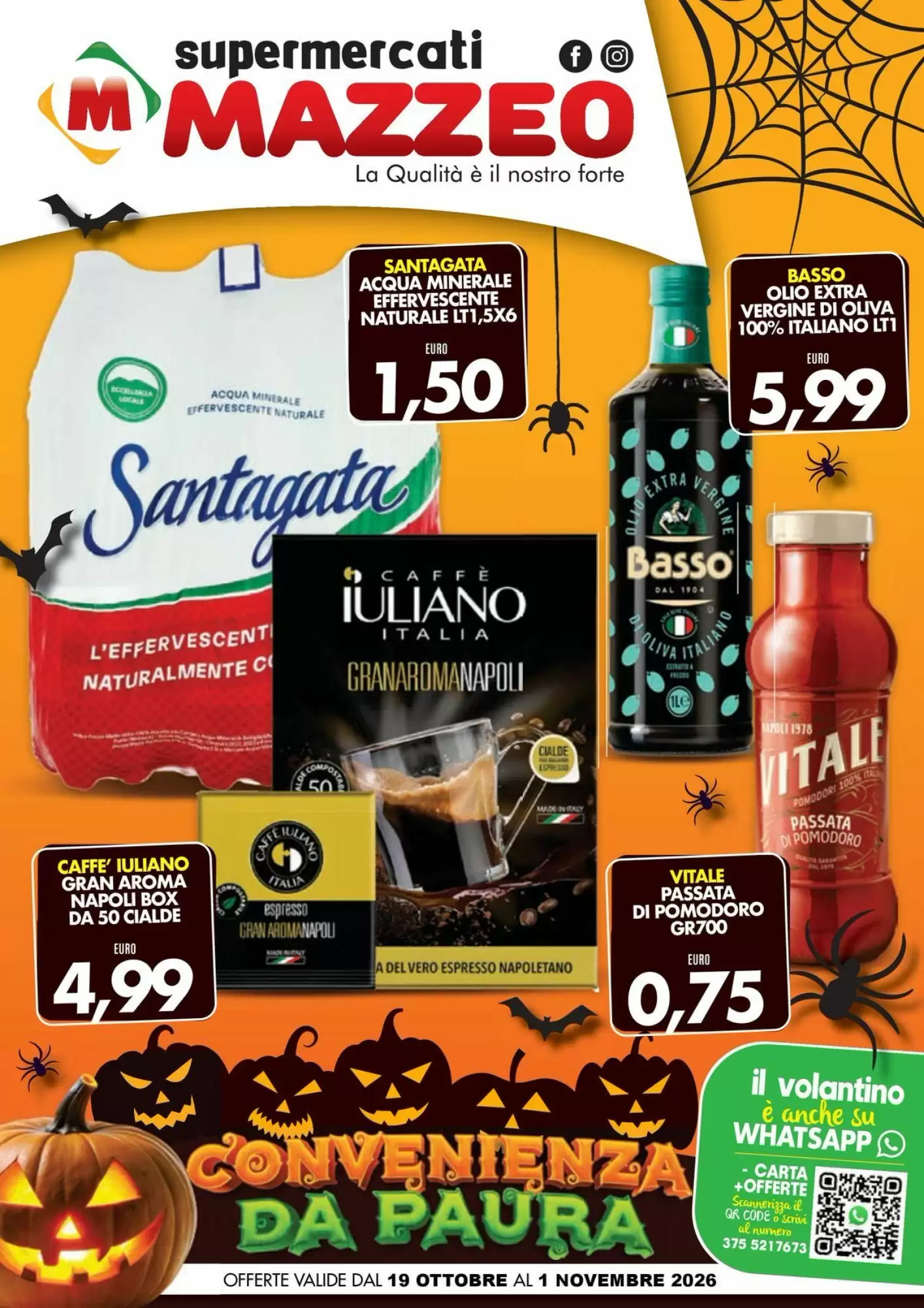 Volantino promozionale Mazzeo Supermercati  valide dal 19/10/2026 - Pagina 1.