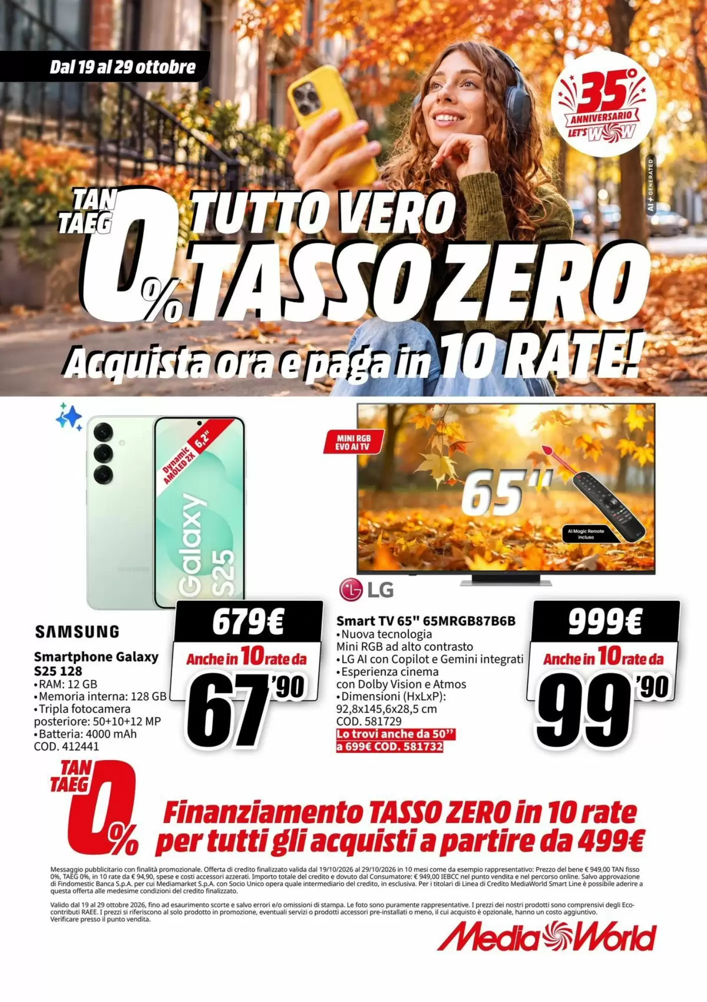 Volantino promozionale MediaWorld  valide dal 19/10/2026 - Pagina 1.