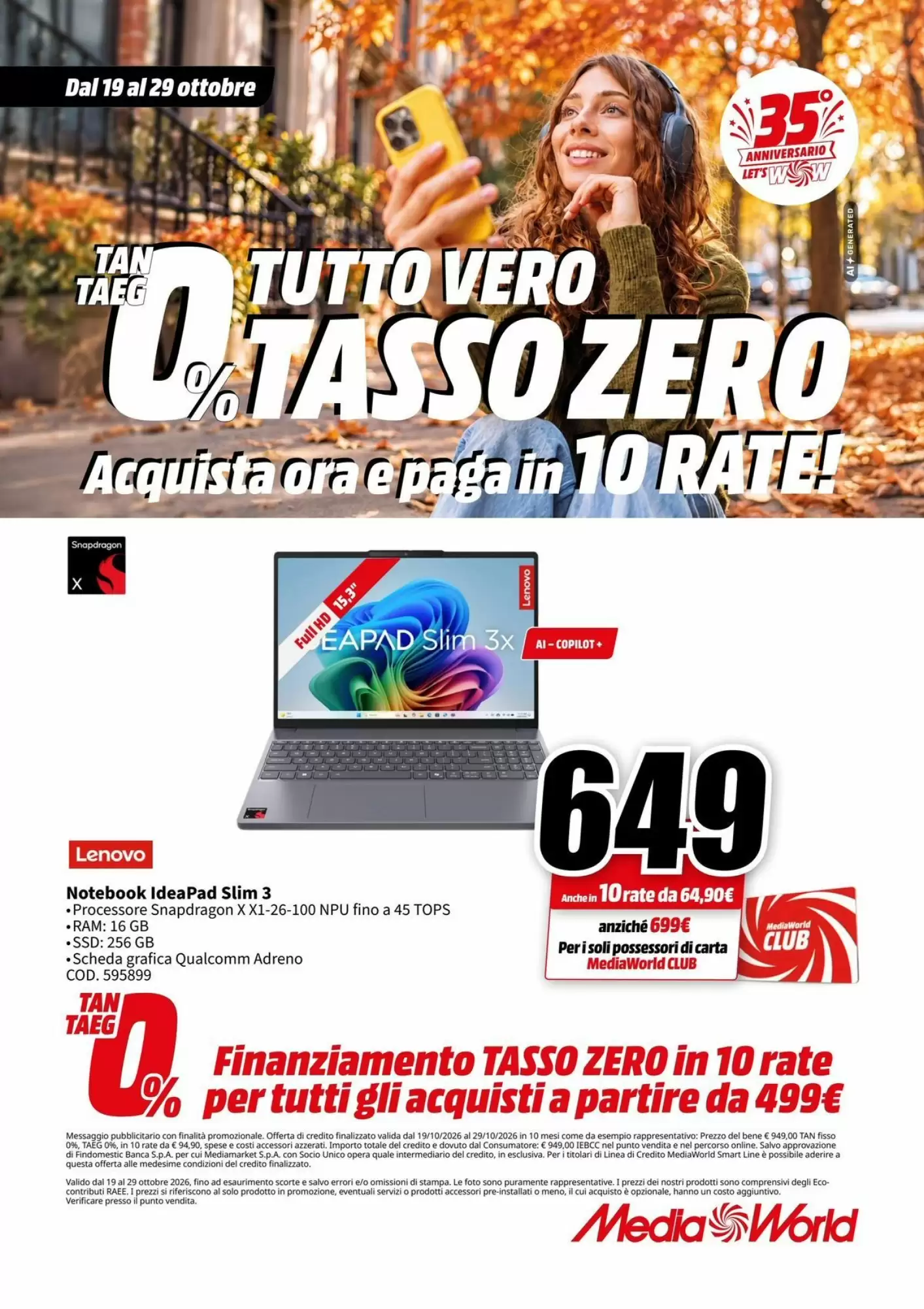 Volantino promozionale MediaWorld  valide dal 19/10/2026 - Pagina 25.