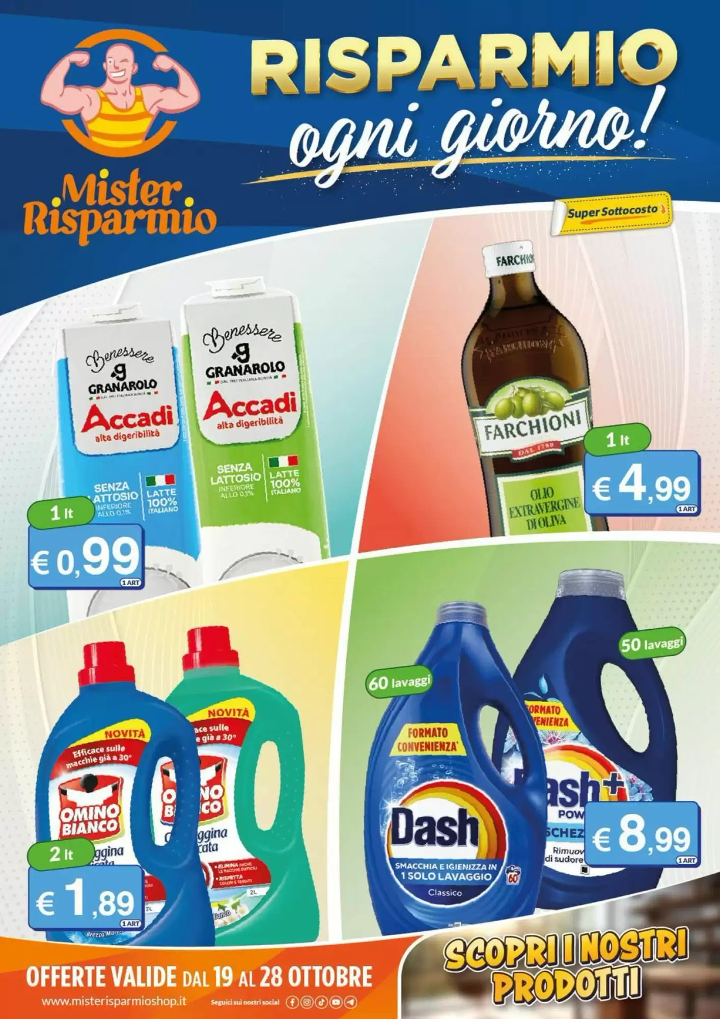 Volantino promozionale Mister Risparmio valide dal 19/10/2026 - Pagina 1.