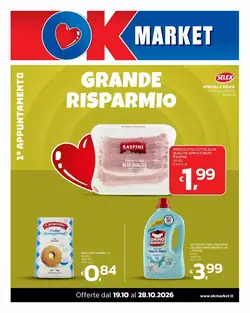 Volantino promozionale Ok Market  valide dal 19/10/2026
