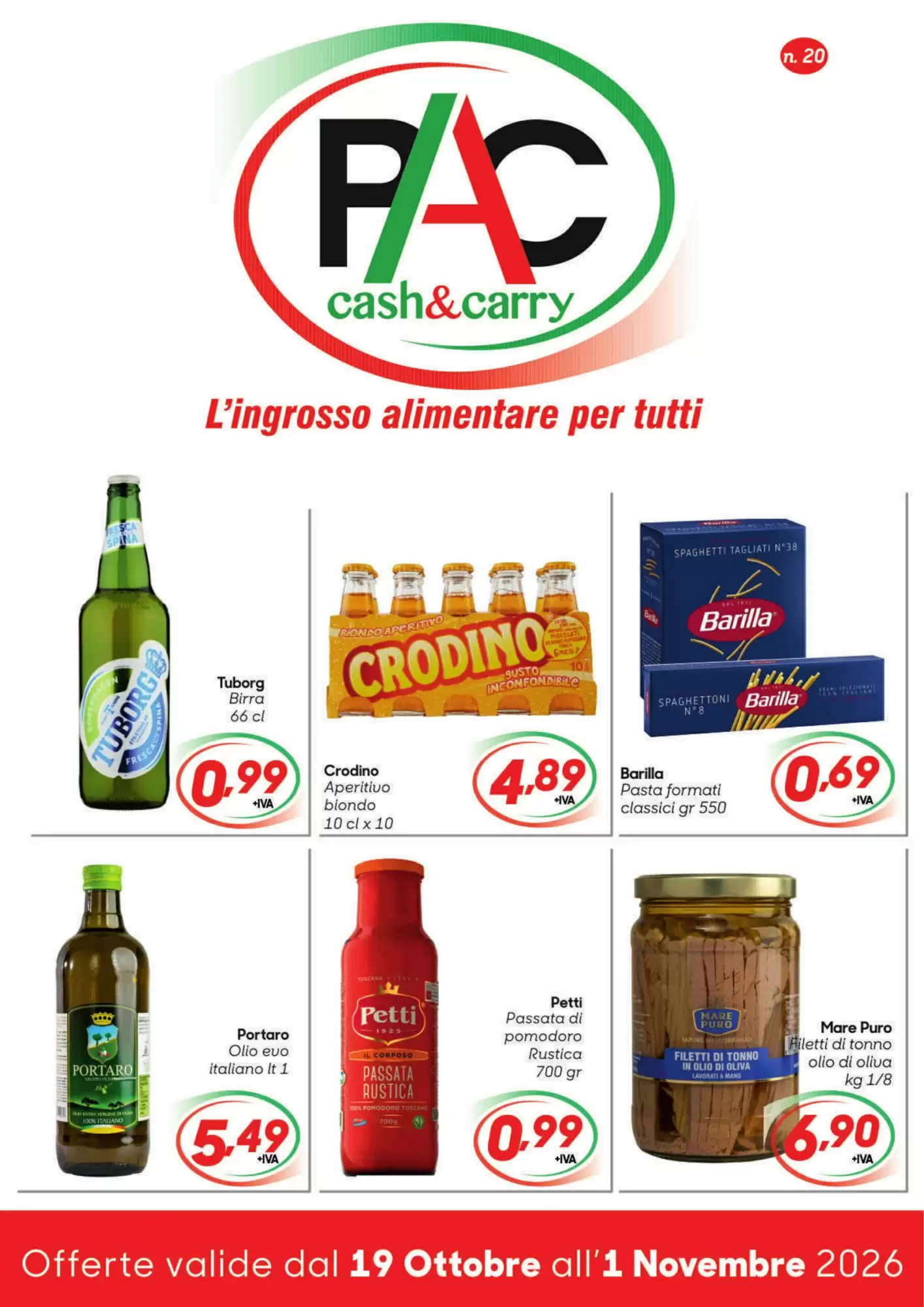 Volantino promozionale Pac Cash&Carry  valide dal 19/10/2026 - Pagina 1.