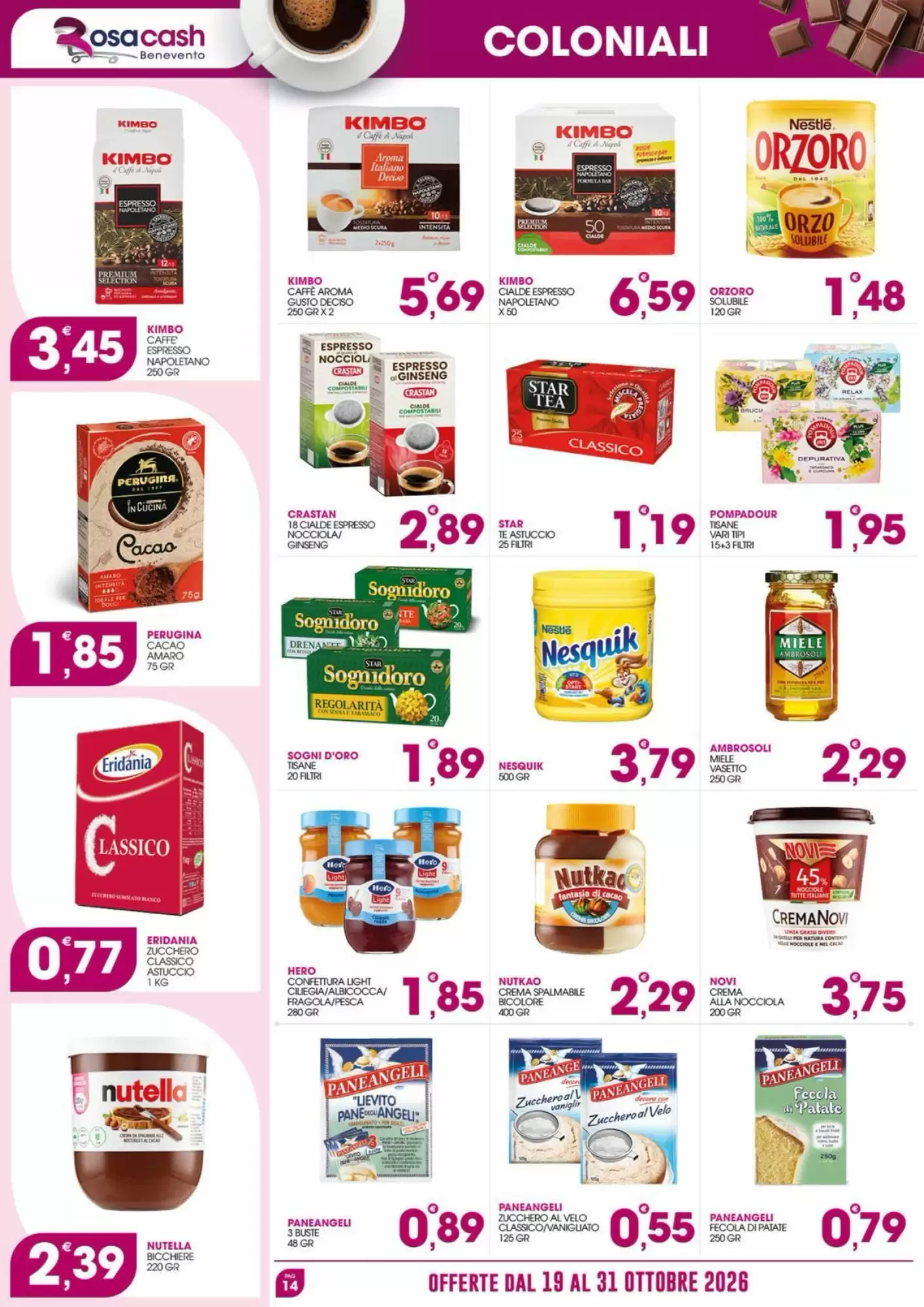 Volantino promozionale Rosa Cash  valide dal 19/10/2026 - Pagina 14.