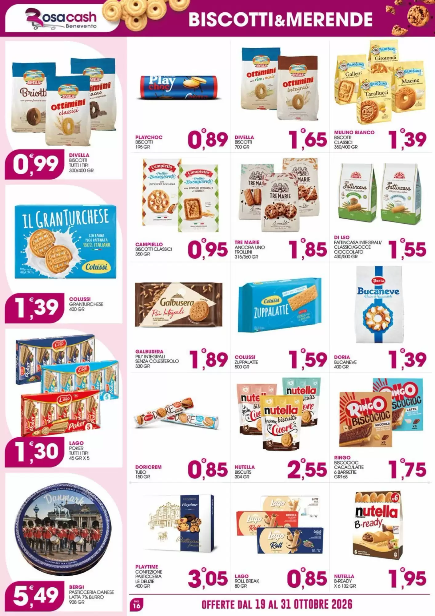 Volantino promozionale Rosa Cash  valide dal 19/10/2026 - Pagina 16.