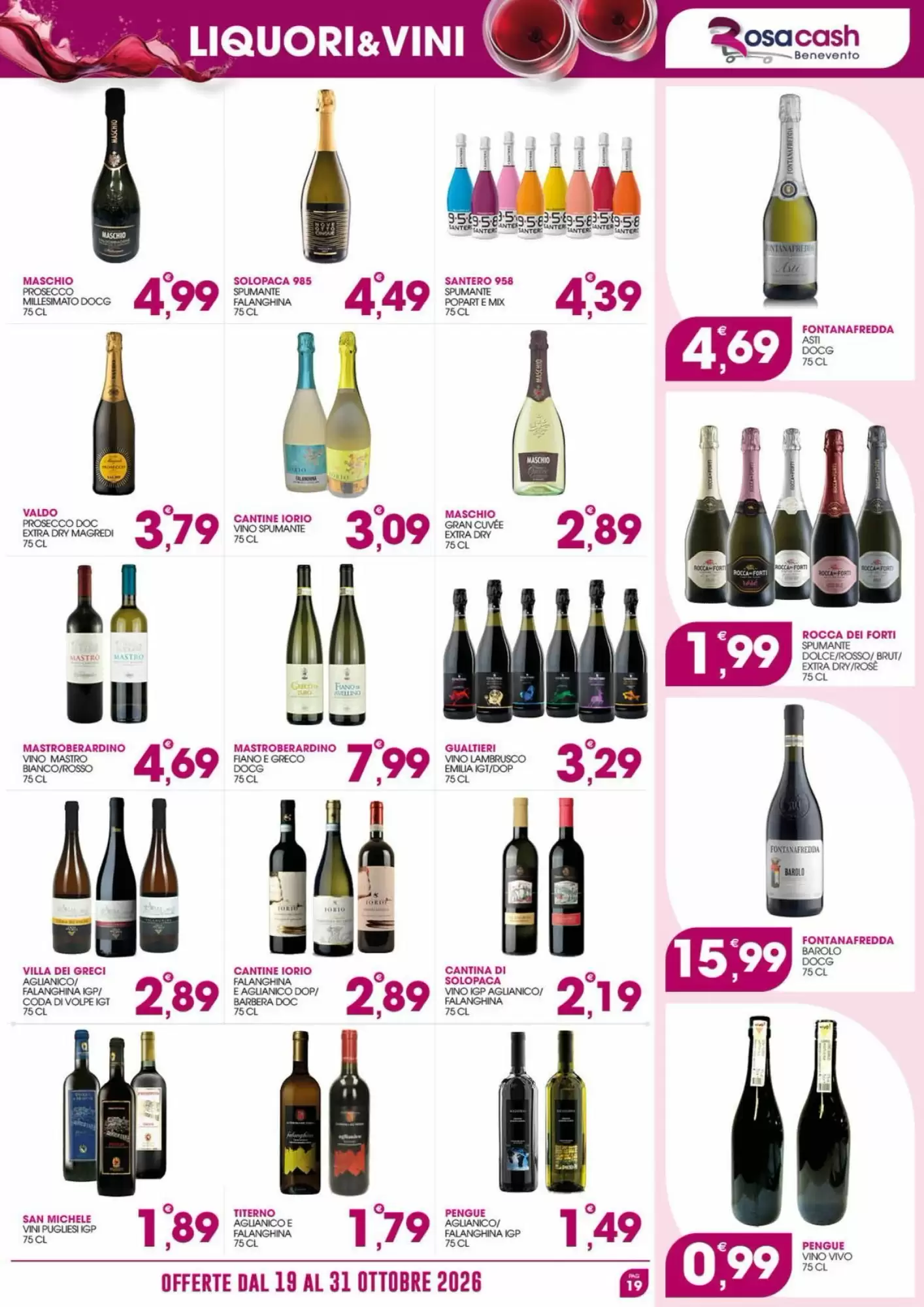 Volantino promozionale Rosa Cash  valide dal 19/10/2026 - Pagina 19.