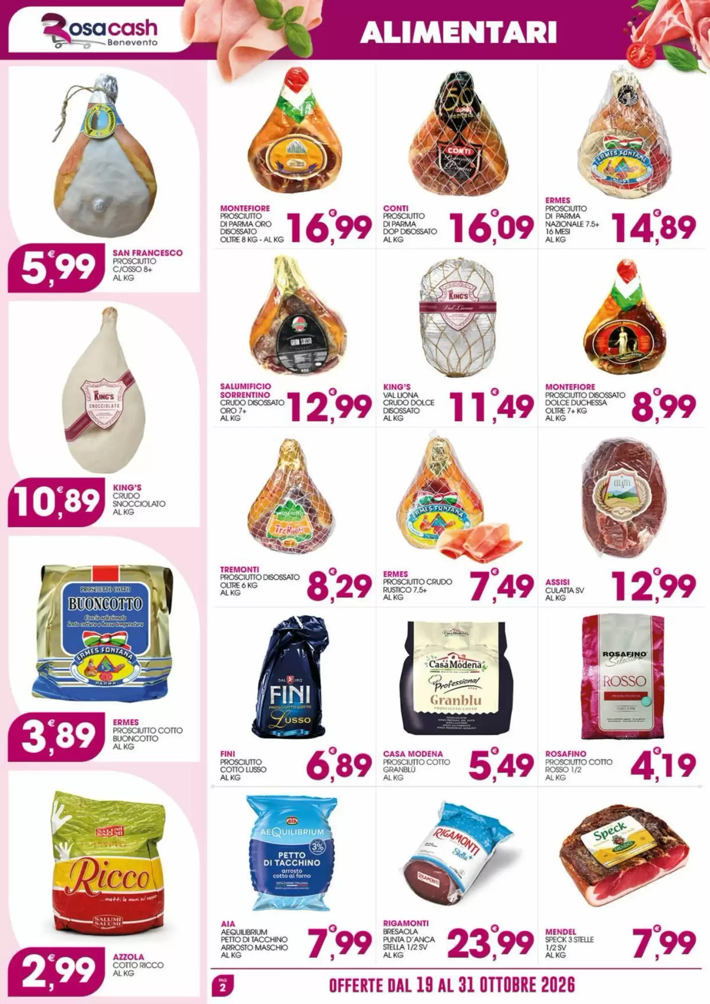 Volantino promozionale Rosa Cash  valide dal 19/10/2026 - Pagina 2.