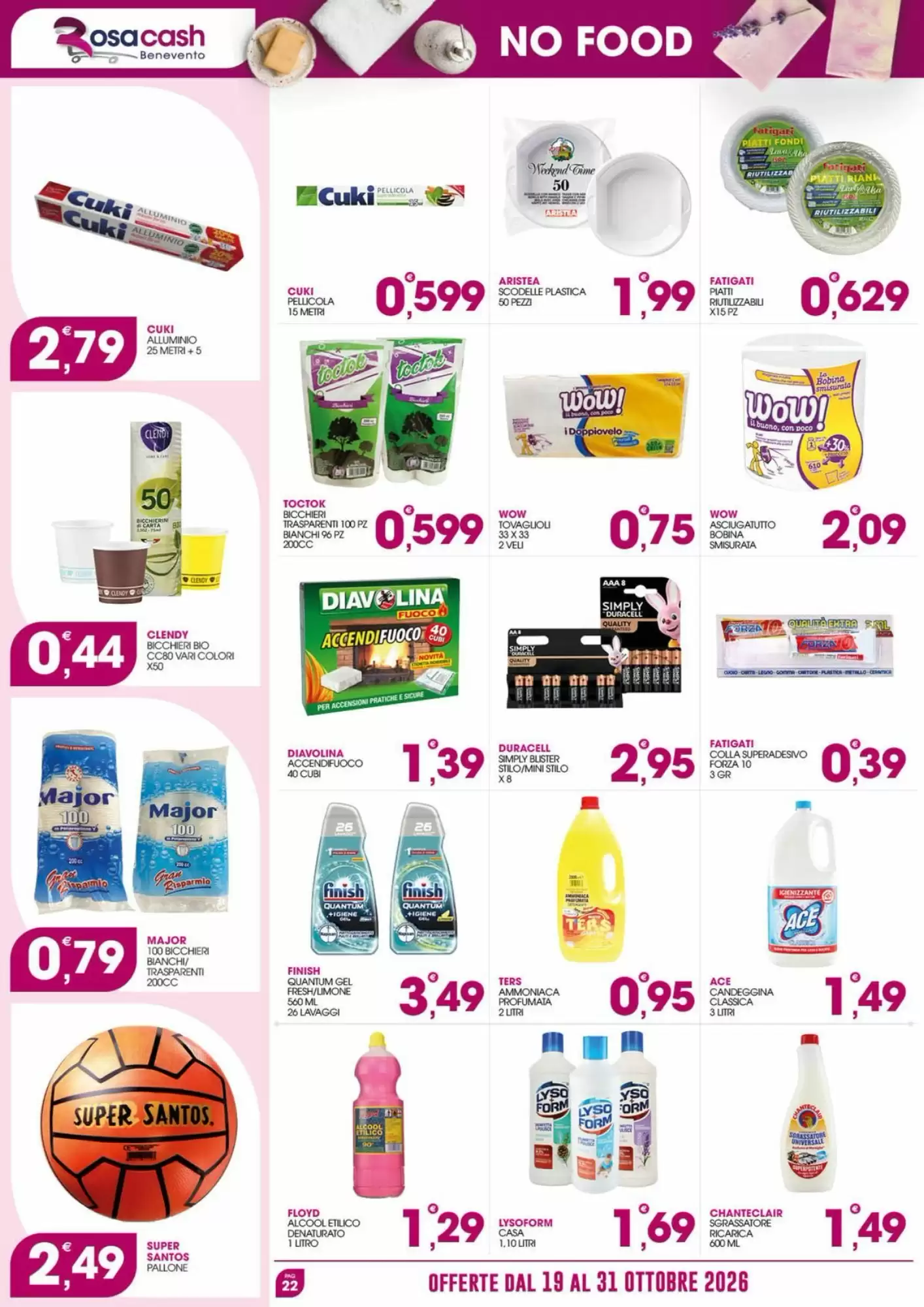 Volantino promozionale Rosa Cash  valide dal 19/10/2026 - Pagina 22.