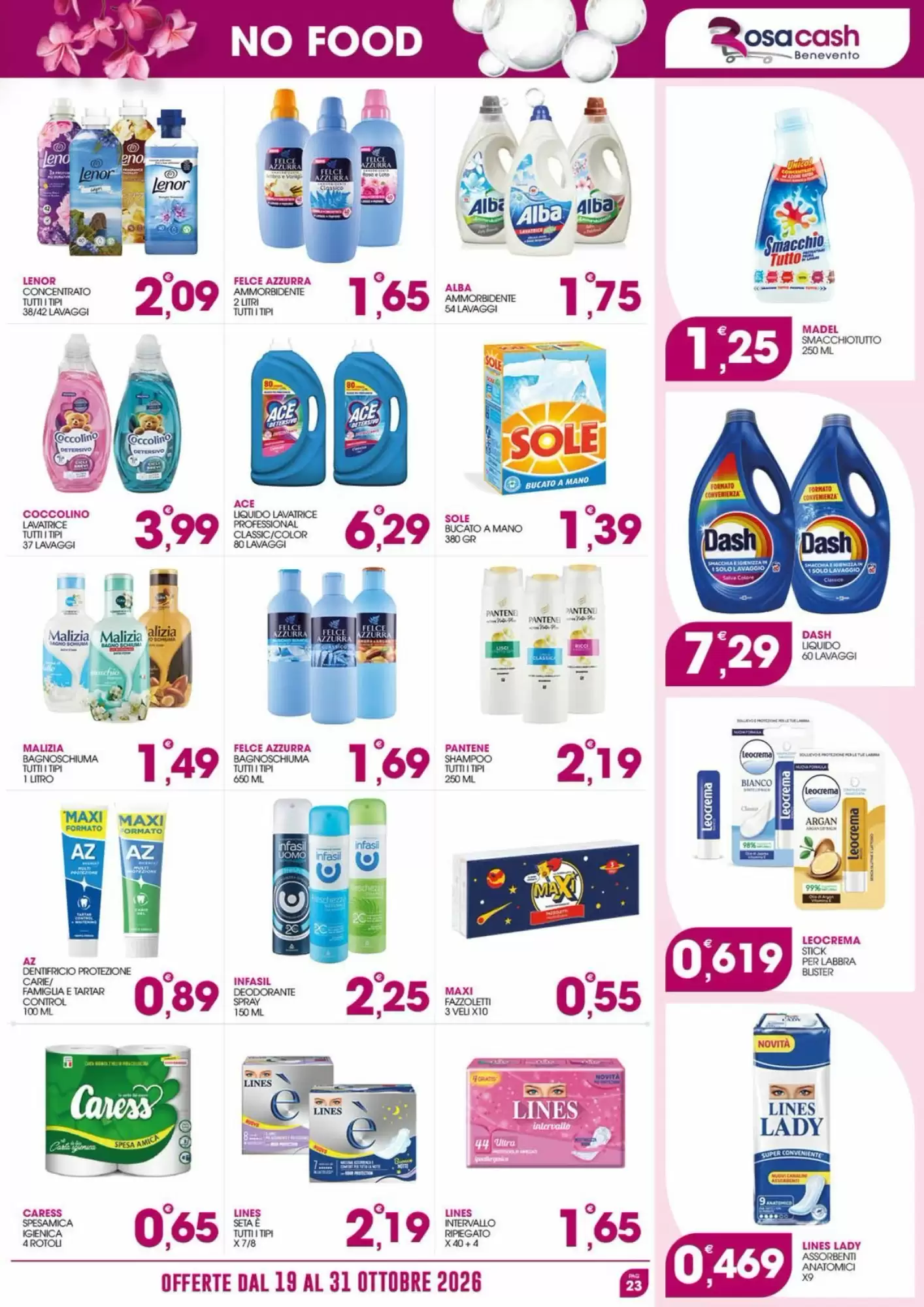 Volantino promozionale Rosa Cash  valide dal 19/10/2026 - Pagina 23.