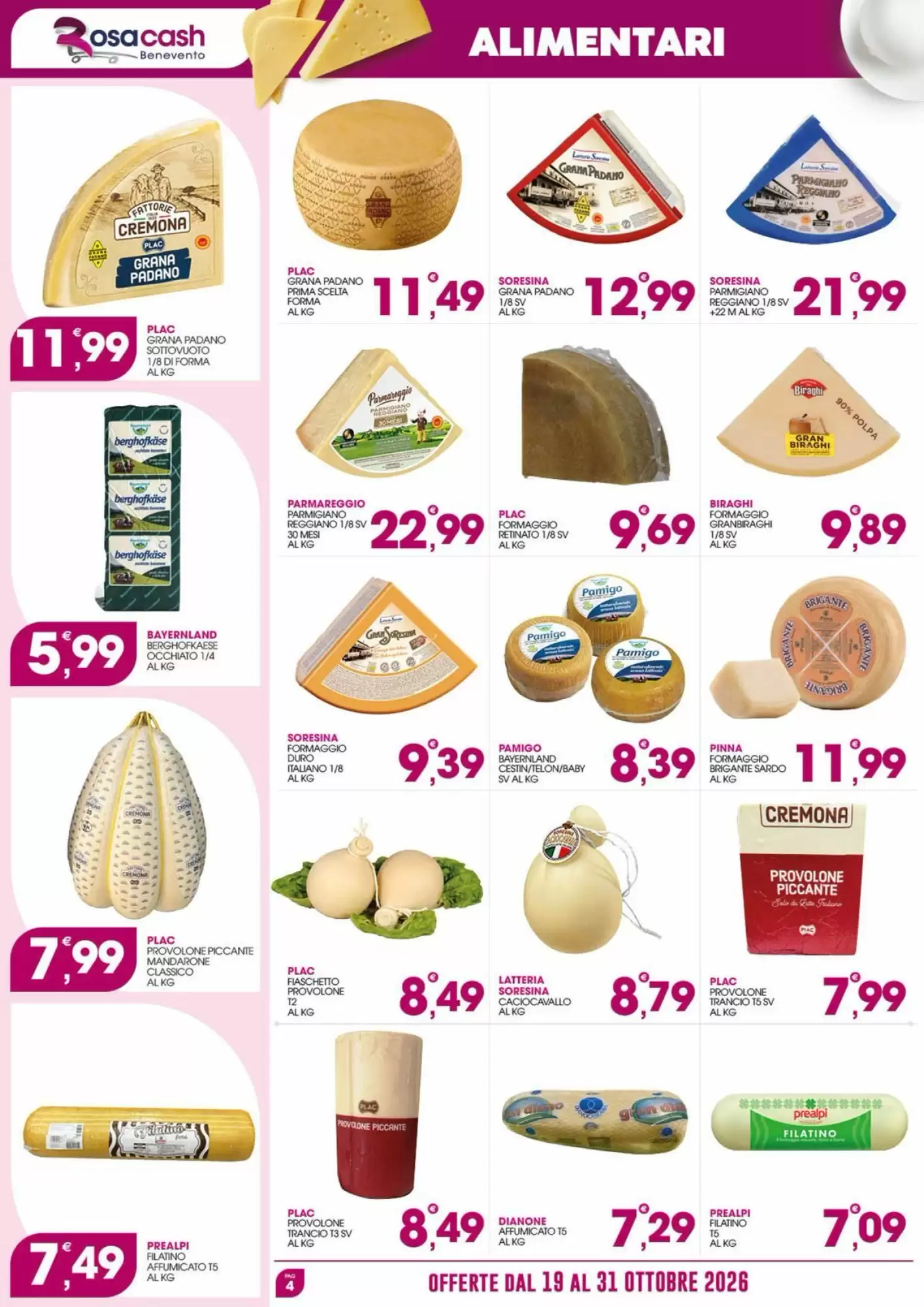 Volantino promozionale Rosa Cash  valide dal 19/10/2026 - Pagina 4.