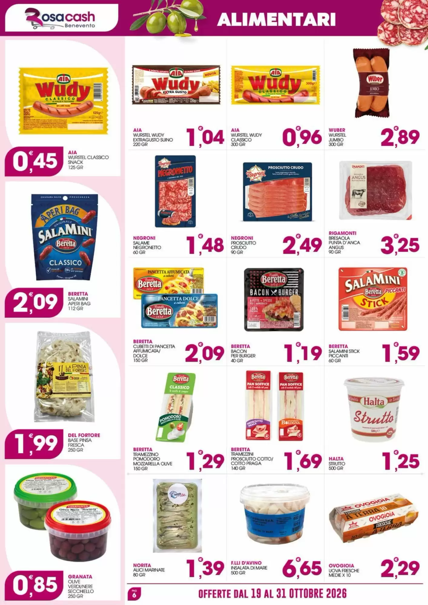 Volantino promozionale Rosa Cash  valide dal 19/10/2026 - Pagina 6.