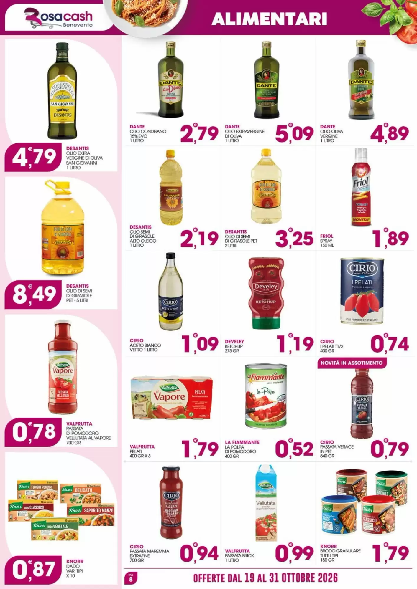 Volantino promozionale Rosa Cash  valide dal 19/10/2026 - Pagina 8.
