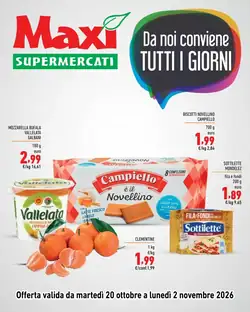Volantino promozionale Maxi Supermercati  valide dal 20/10/2026