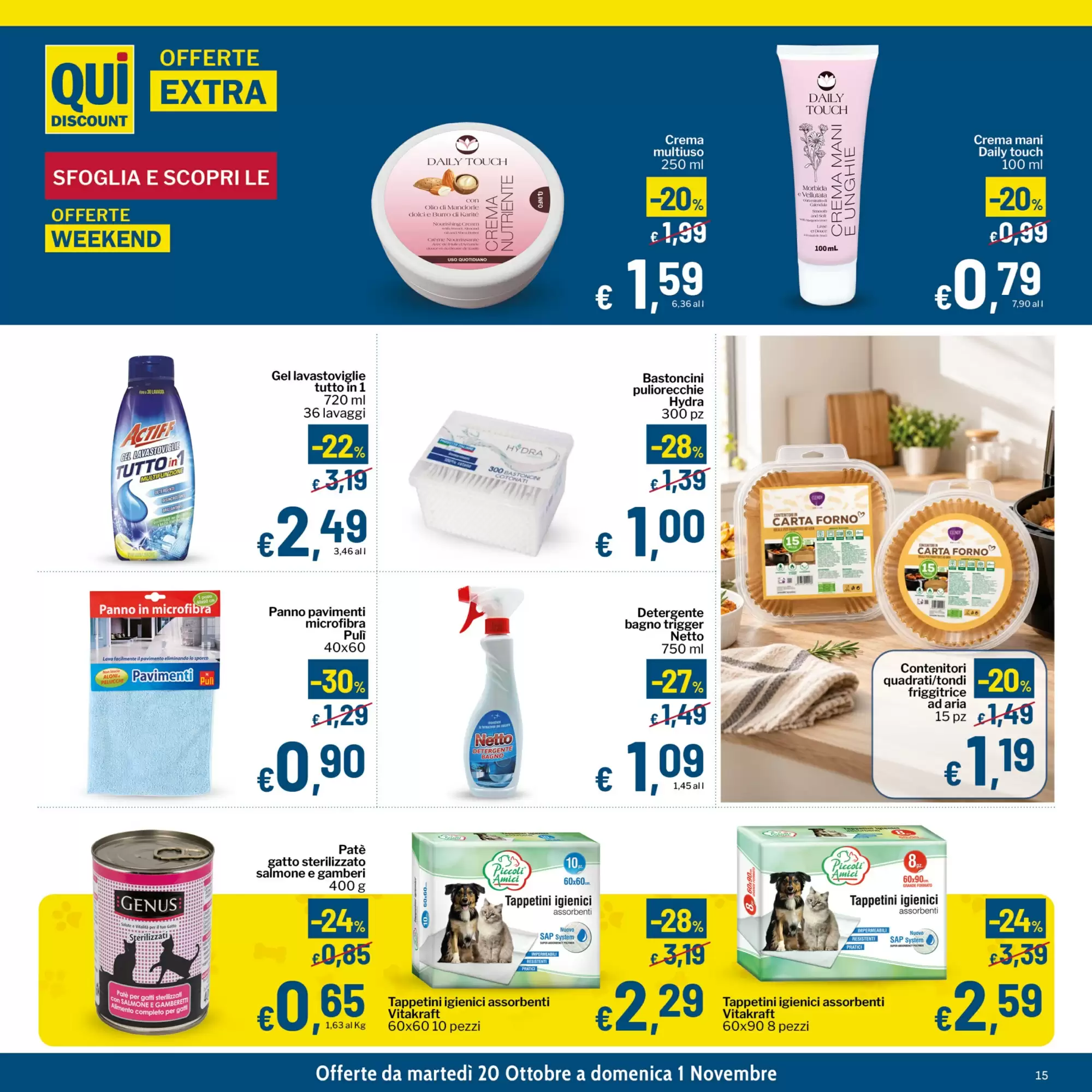 Volantino promozionale Qui Discount  valide dal 20/10/2026 - Pagina 15.