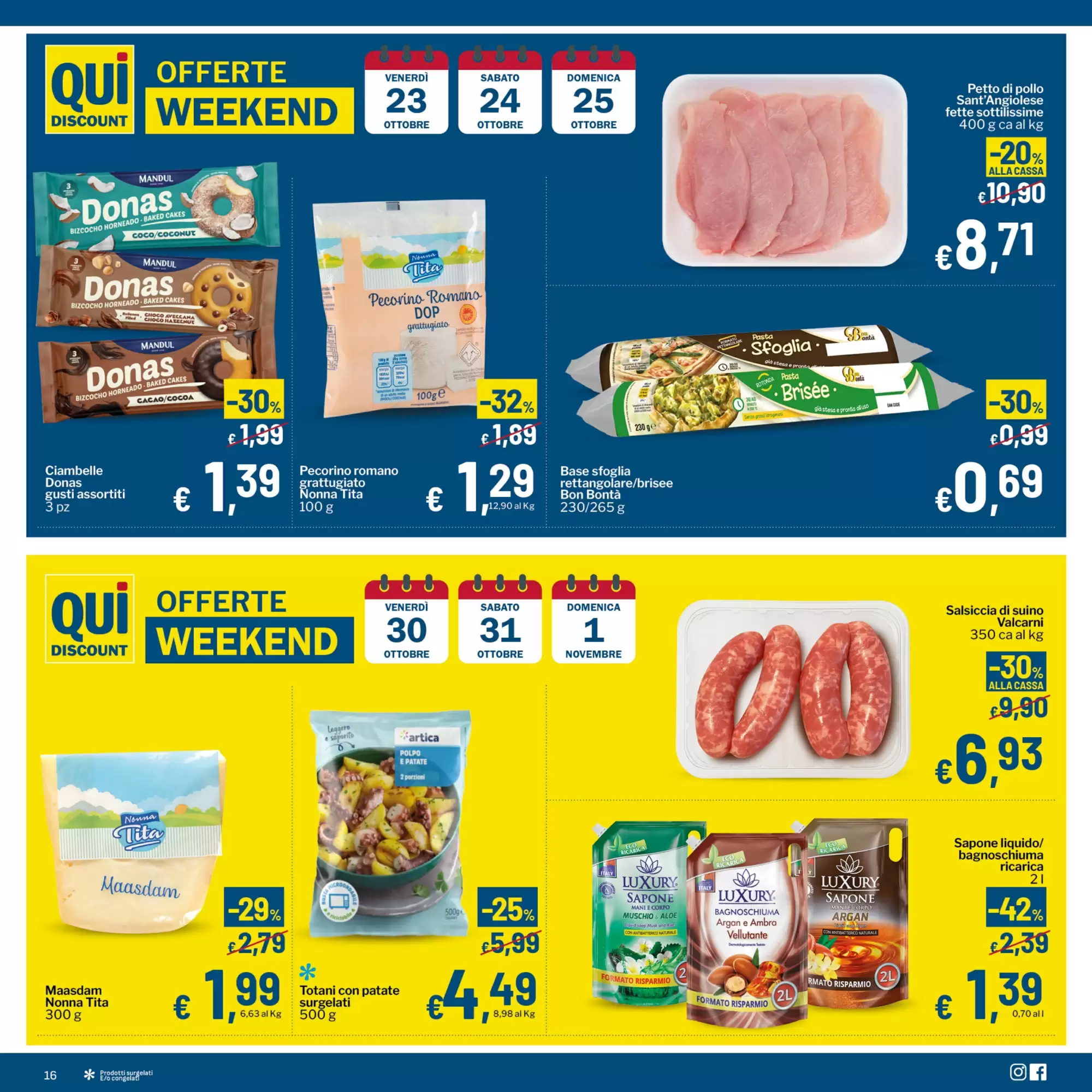 Volantino promozionale Qui Discount  valide dal 20/10/2026 - Pagina 16.
