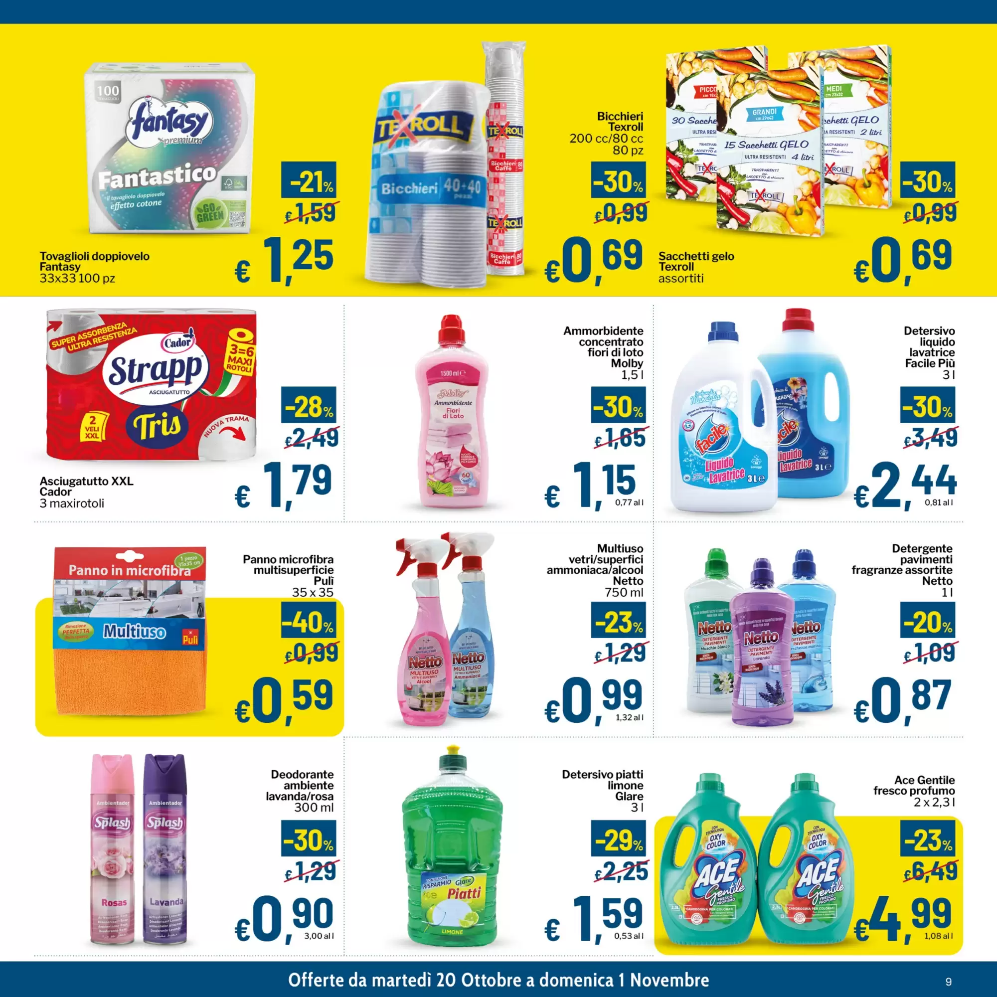 Volantino promozionale Qui Discount  valide dal 20/10/2026 - Pagina 9.