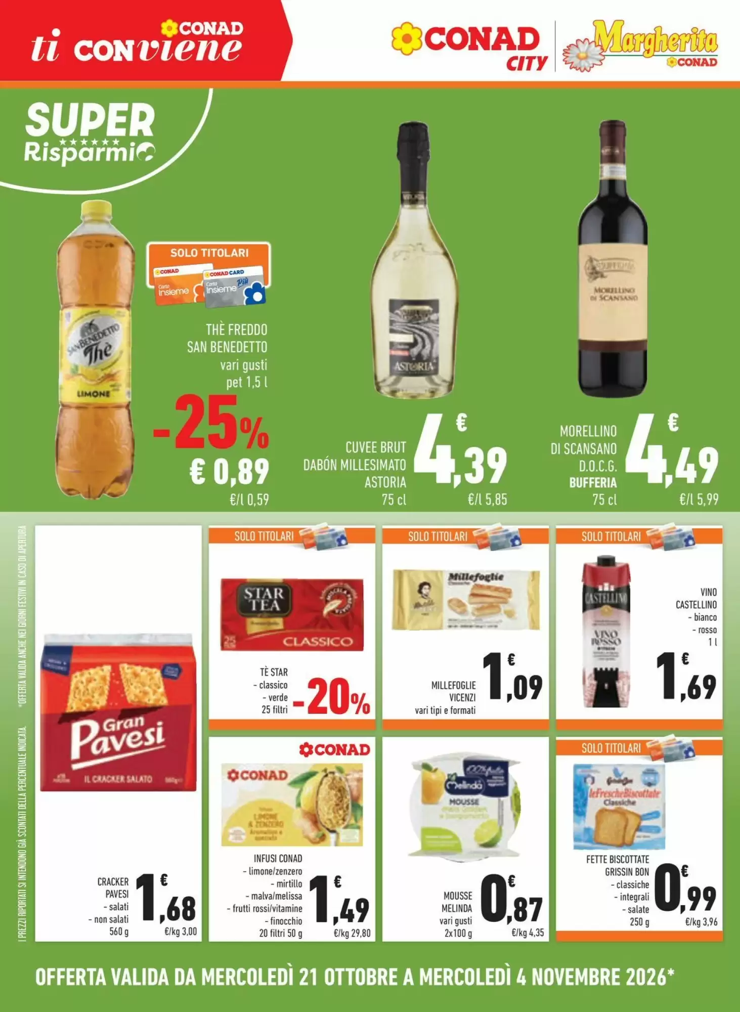 Volantino promozionale Conad Margherita  valide dal 21/10/2026 - Pagina 16.