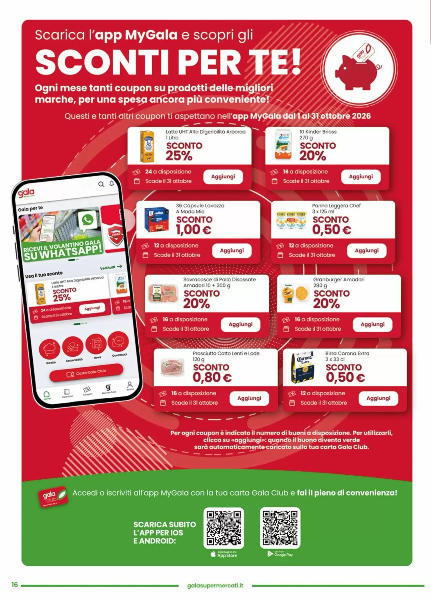Volantino promozionale Gala Supermercati  valide dal 21/10/2026 - Pagina 16.