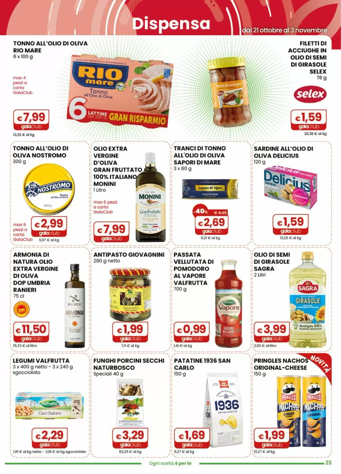 Volantino promozionale Gala Supermercati  valide dal 21/10/2026 - Pagina 23.