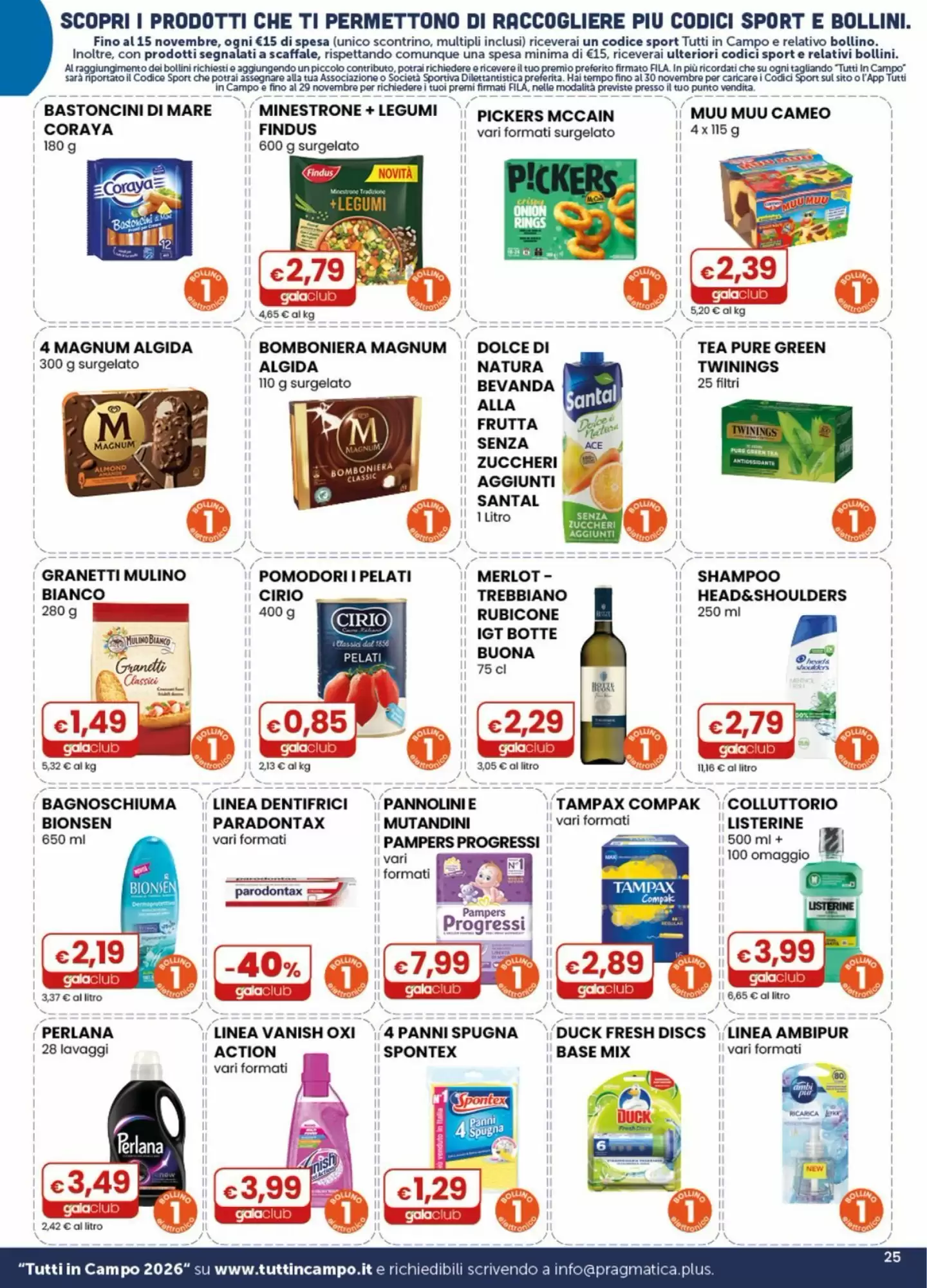 Volantino promozionale Gala Supermercati  valide dal 21/10/2026 - Pagina 25.