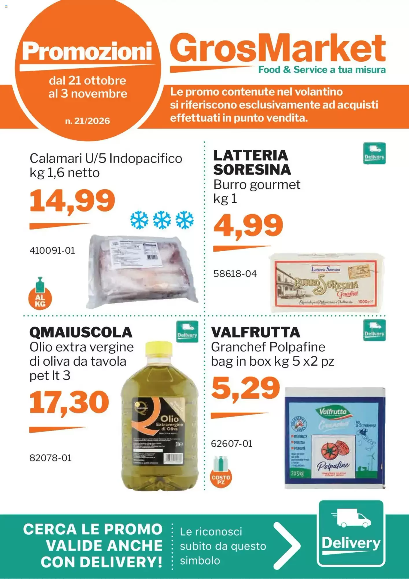 Volantino promozionale GrosMarket  valide dal 21/10/2026 - Pagina 1.