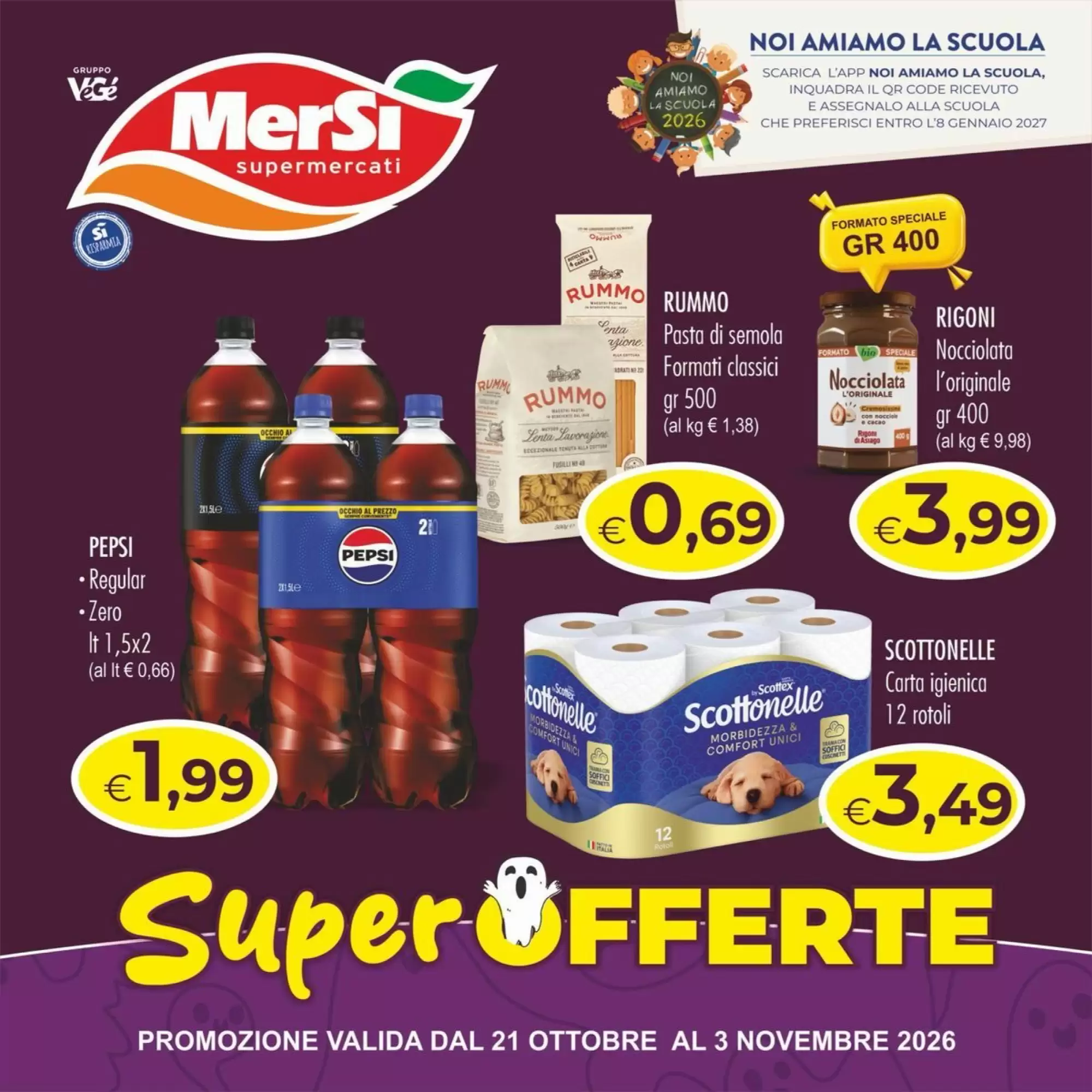 Volantino promozionale MerSi Supermercati valide dal 21/10/2026 - Pagina 1.