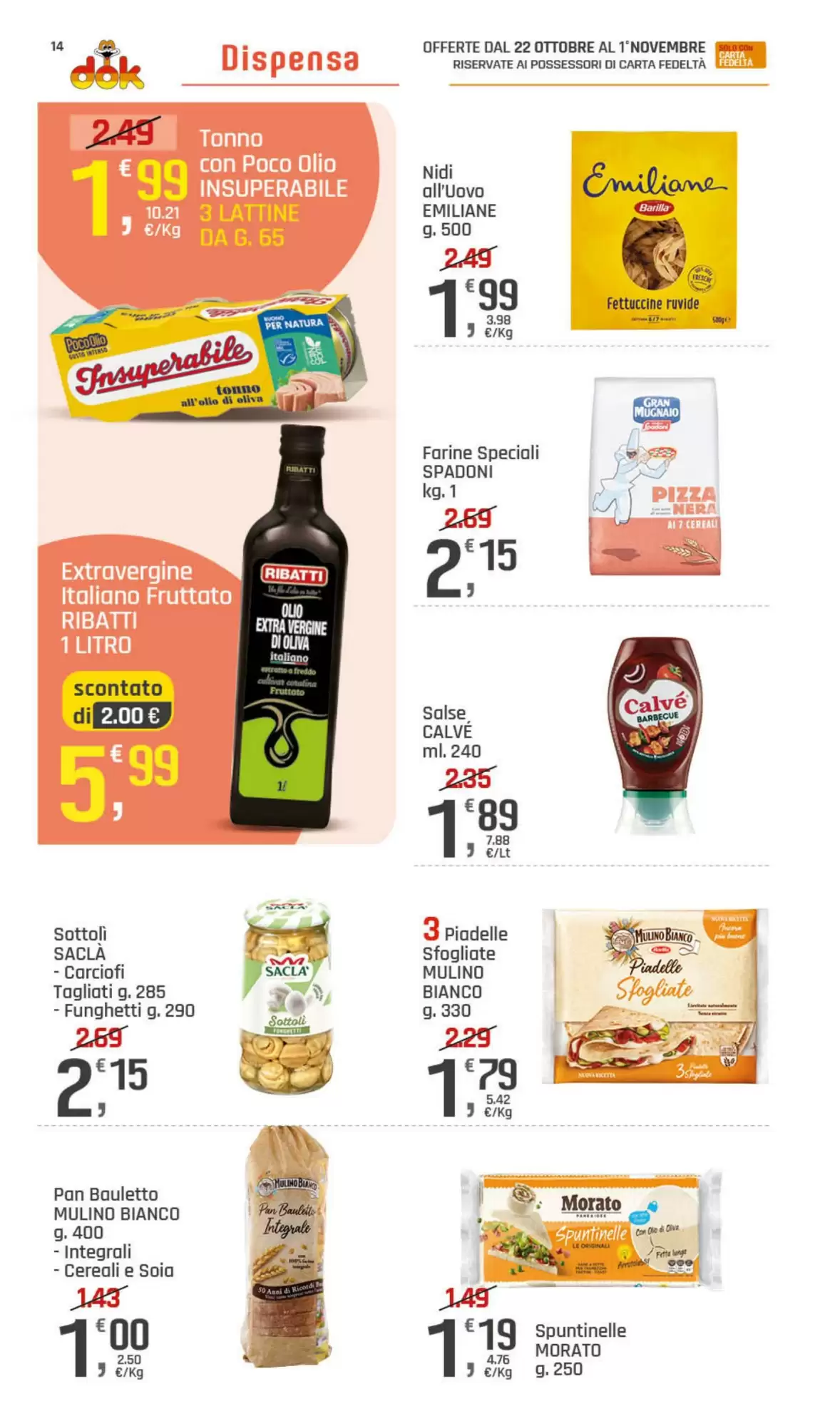 Volantino promozionale Supermercati Dok  valide dal 22/10/2026 - Pagina 14.