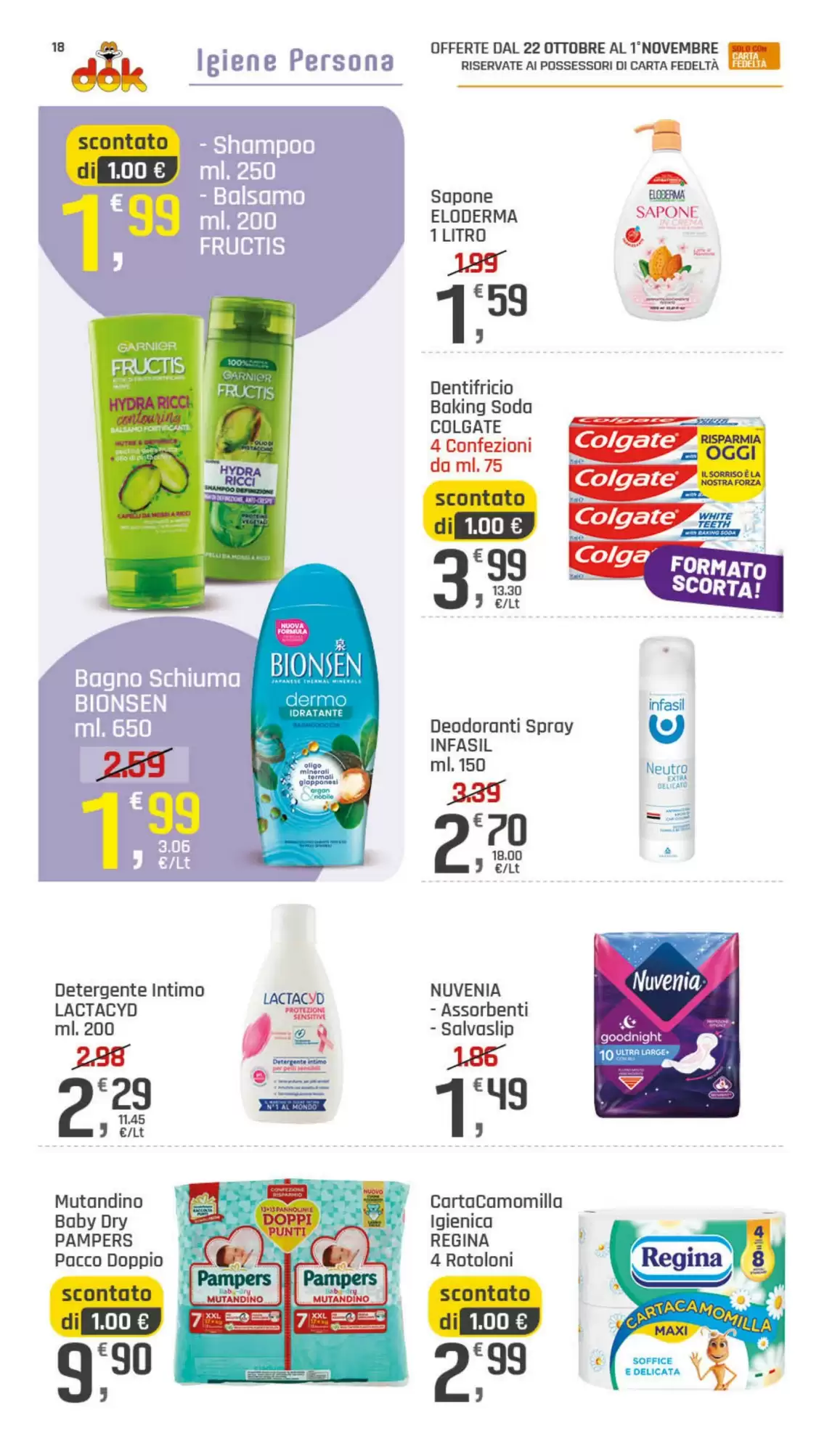 Volantino promozionale Supermercati Dok  valide dal 22/10/2026 - Pagina 18.