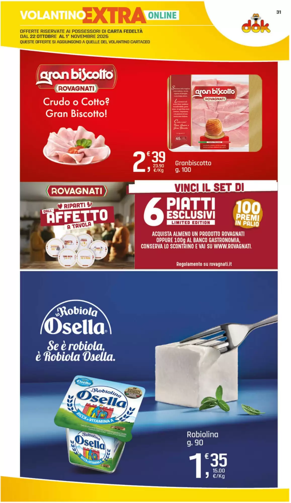 Volantino promozionale Supermercati Dok  valide dal 22/10/2026 - Pagina 32.