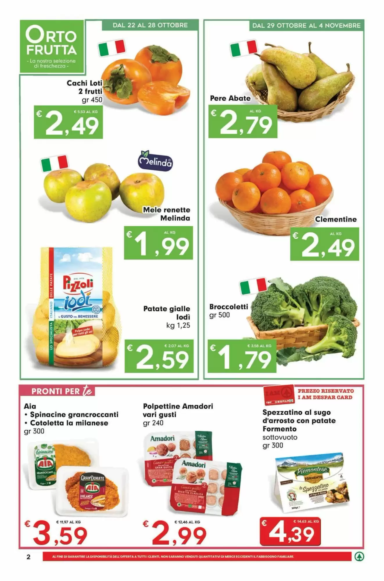 Volantino promozionale Despar  valide dal 22/10/2026 - Pagina 2.