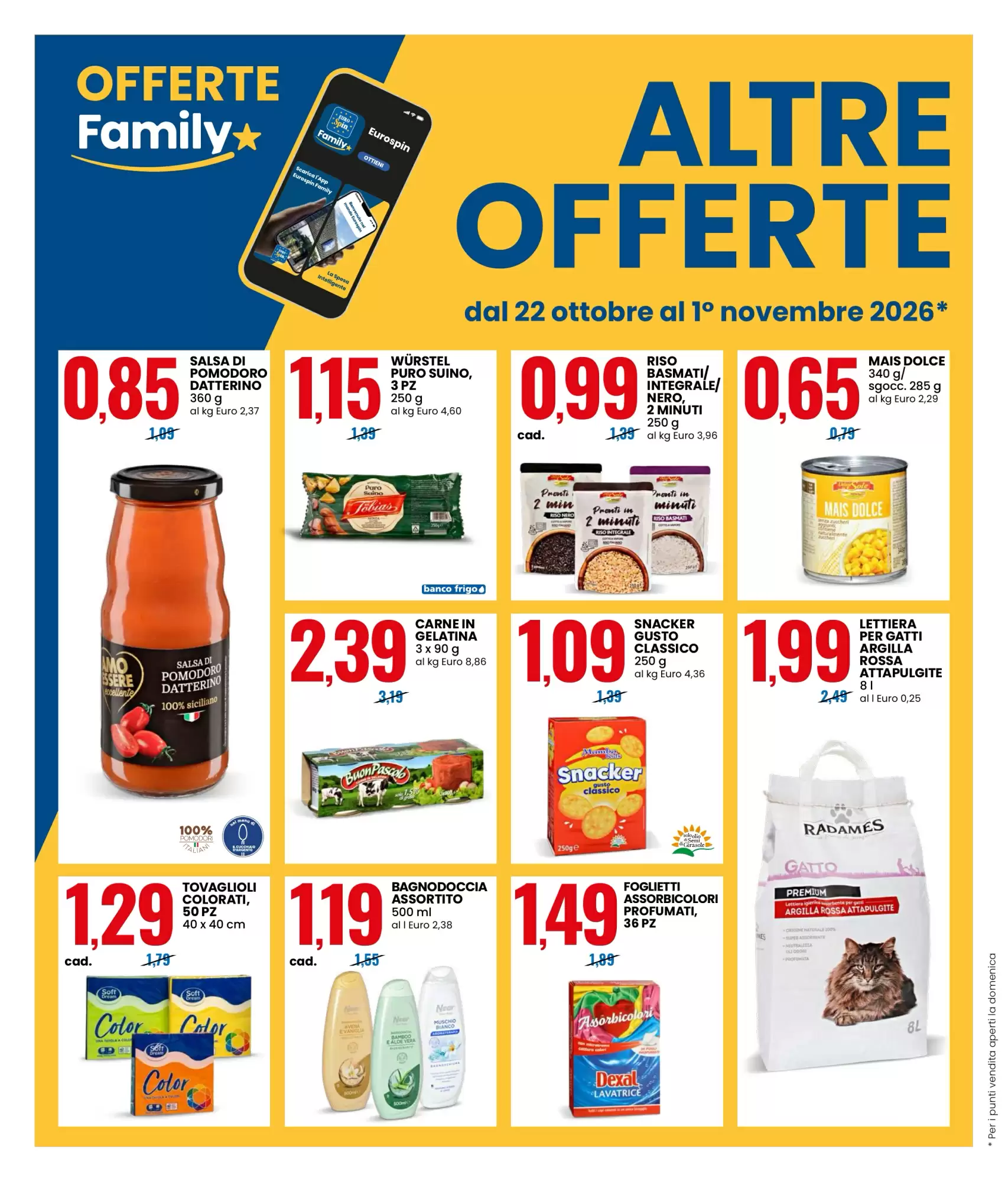 Volantino promozionale Eurospin  valide dal 22/10/2026 - Pagina 12.