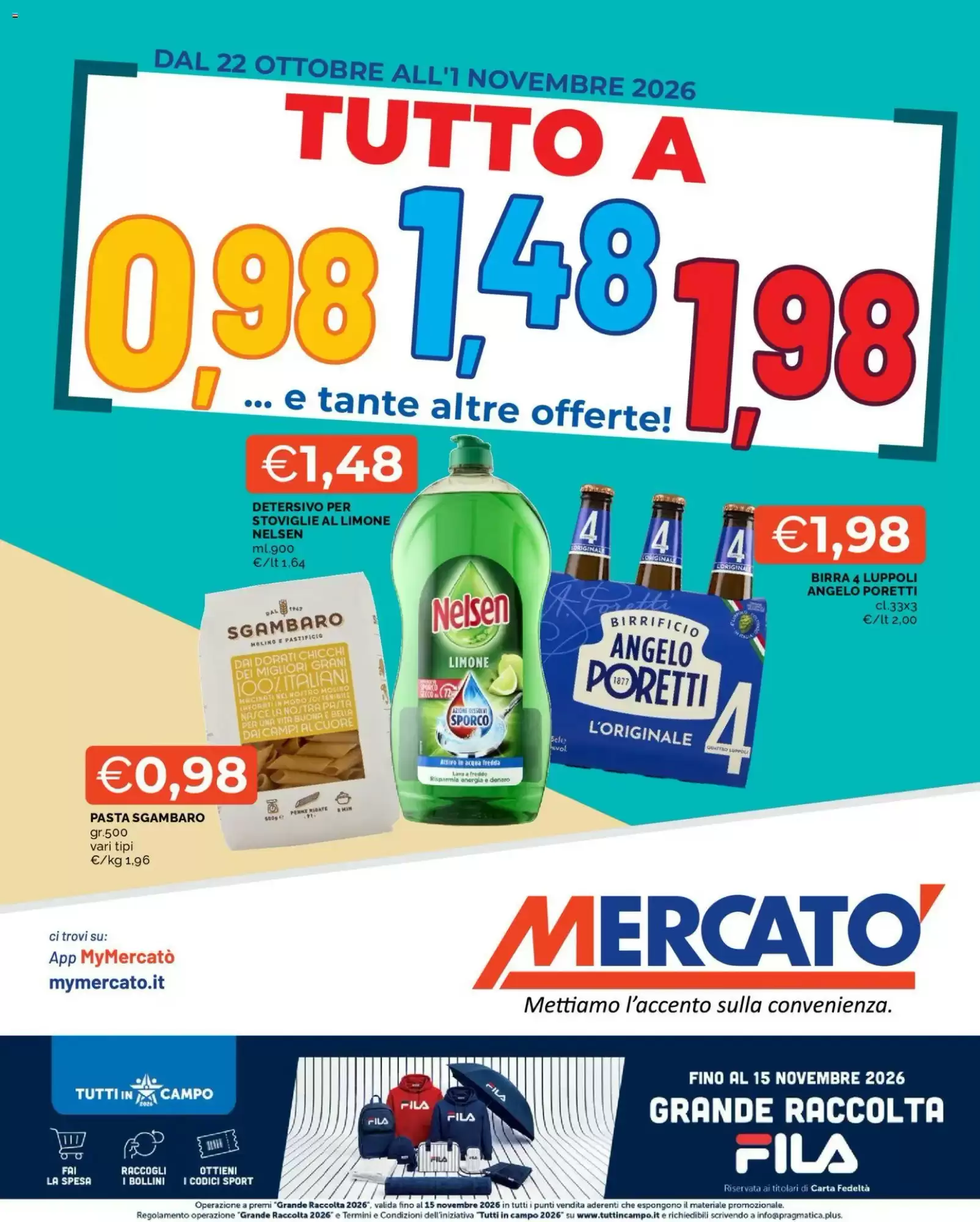 Volantino promozionale Mercatò valide dal 22/10/2026 - Pagina 1.