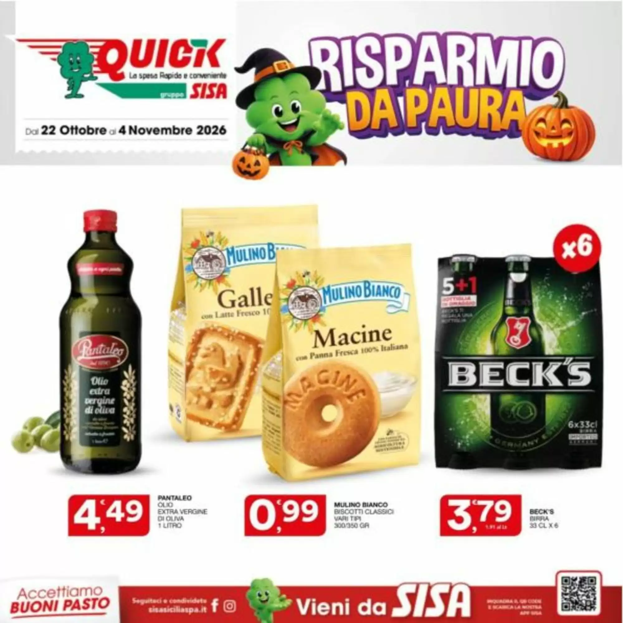 Volantino promozionale Quick Sisa valide dal 22/10/2026 - Pagina 1.
