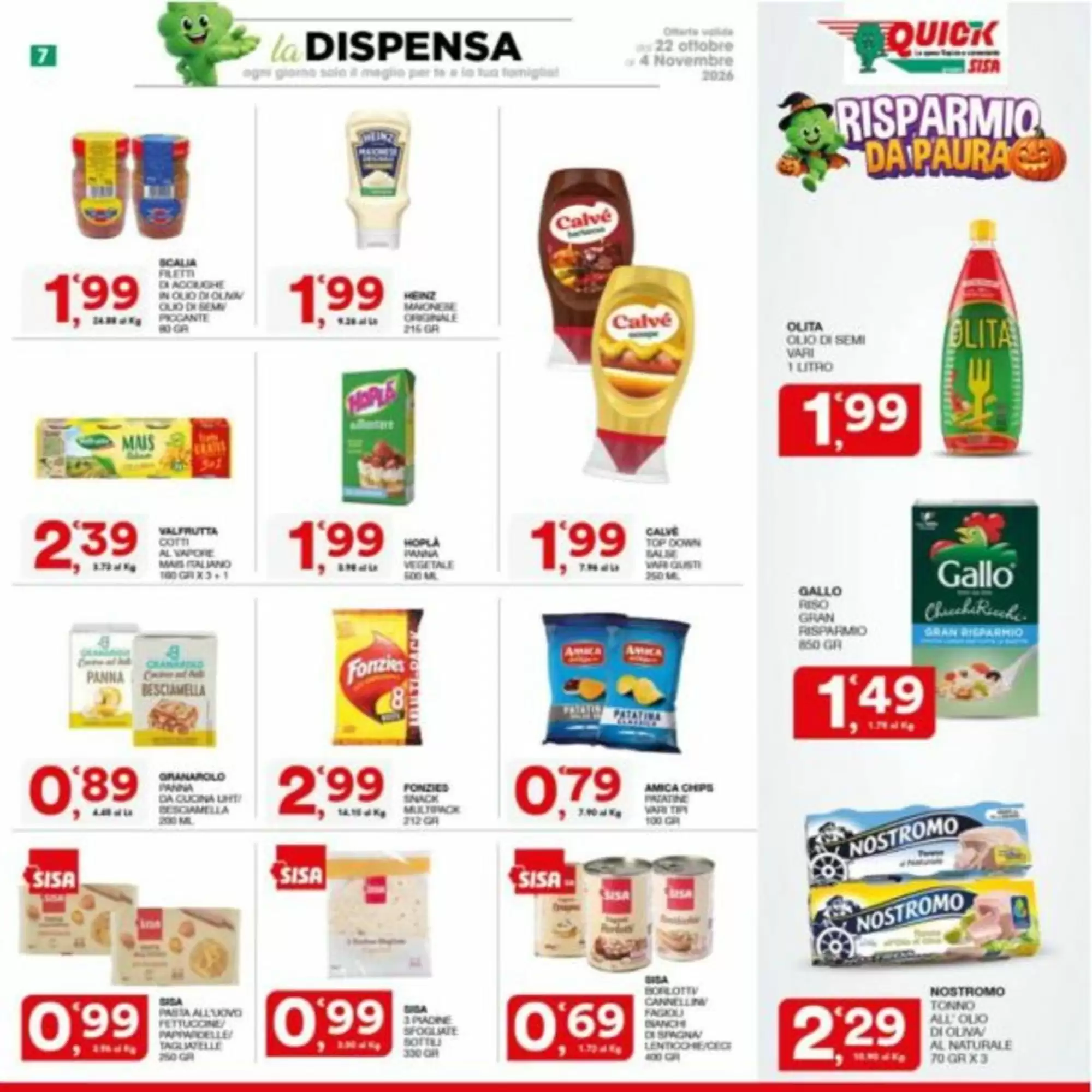 Volantino promozionale Quick Sisa  valide dal 22/10/2026 - Pagina 7.