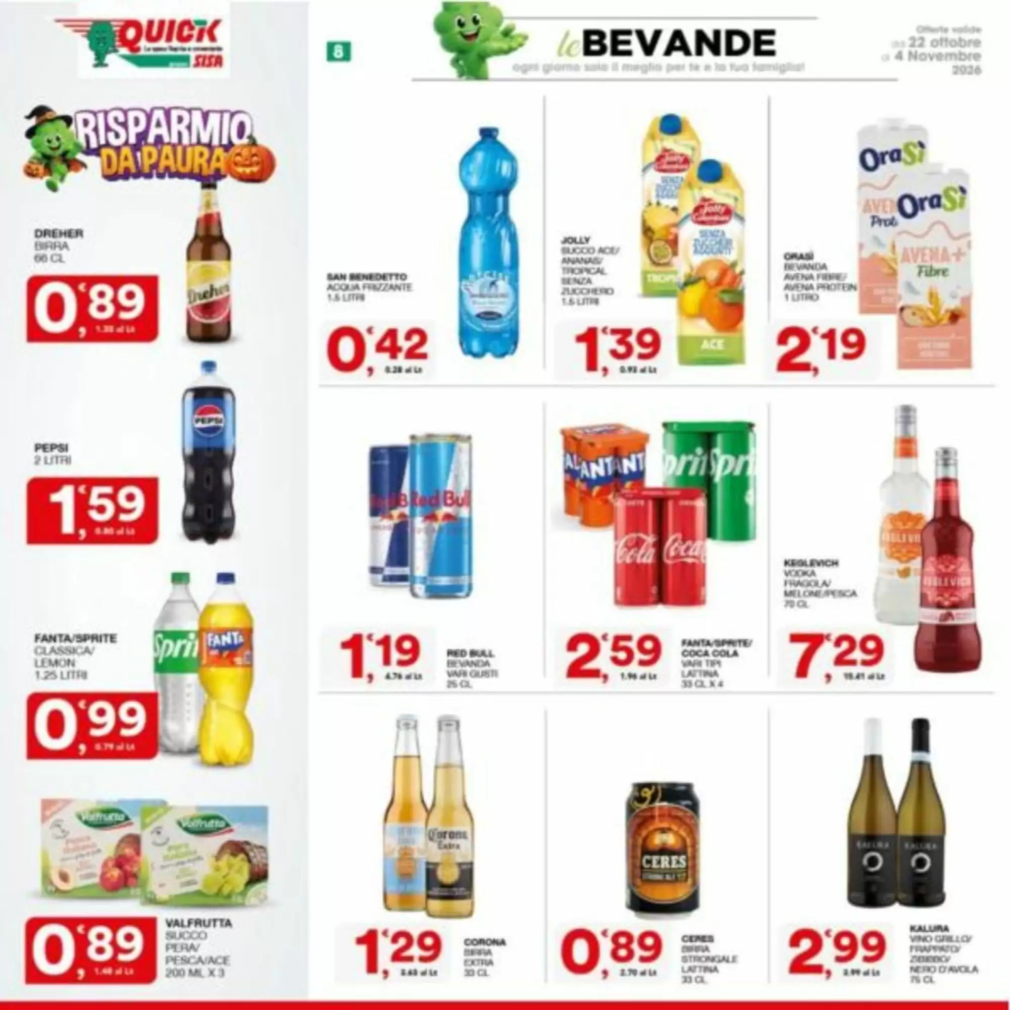 Volantino promozionale Quick Sisa  valide dal 22/10/2026 - Pagina 8.