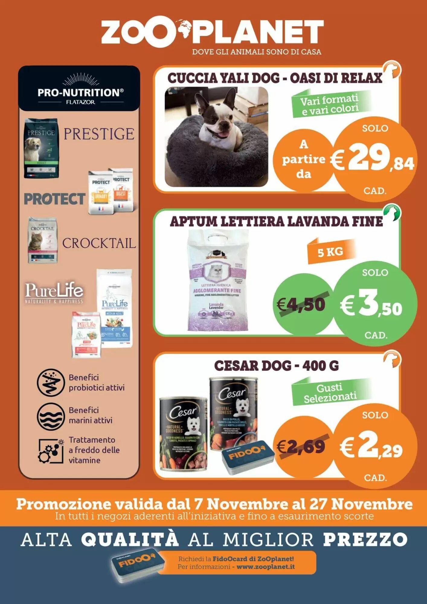 Volantino promozionale ZooPlanet valide dal 07/11/2026 - Pagina 1.