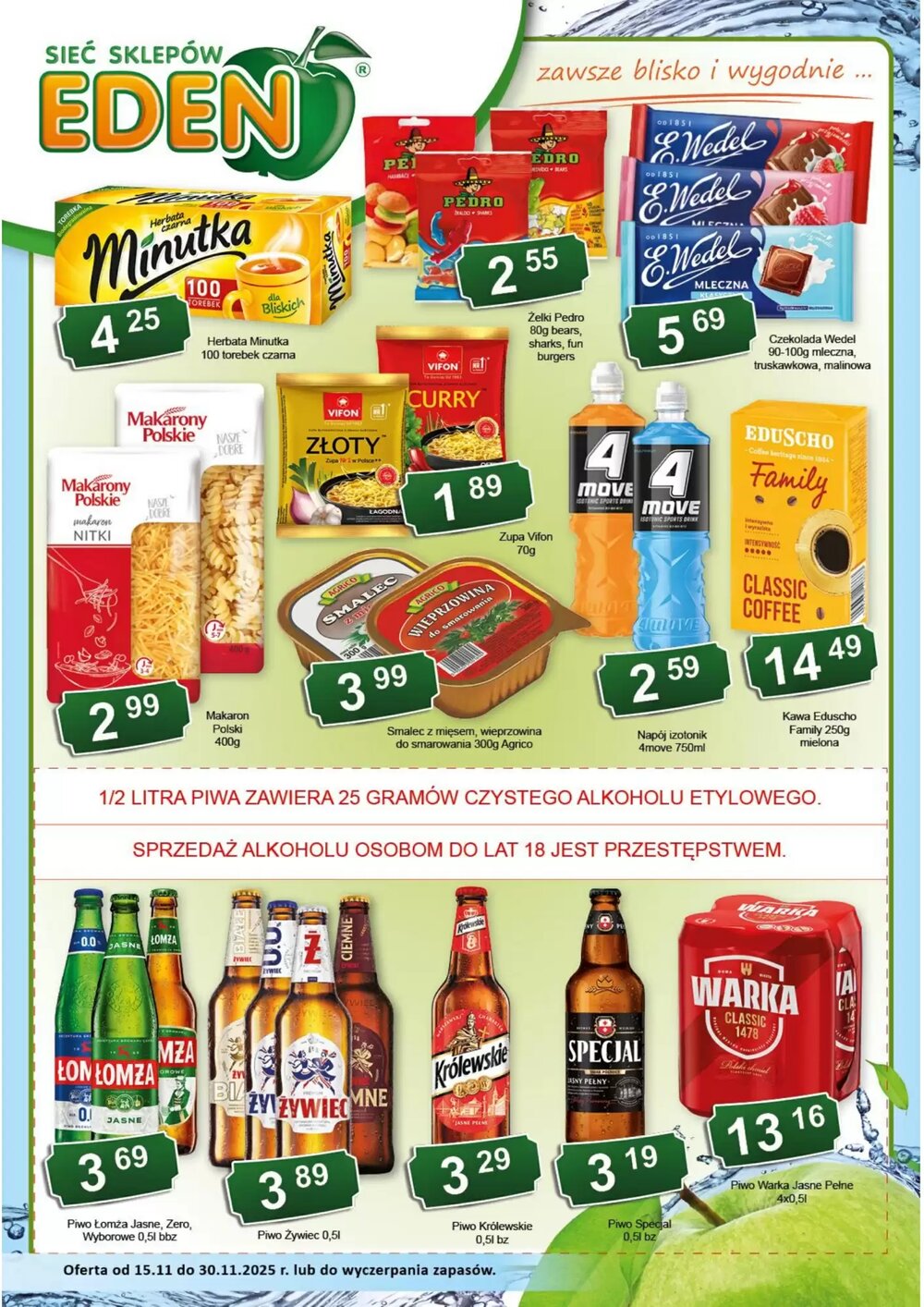 Gazetka promocyjna Eden  ważna od 01.11.2025 - Strona 1.