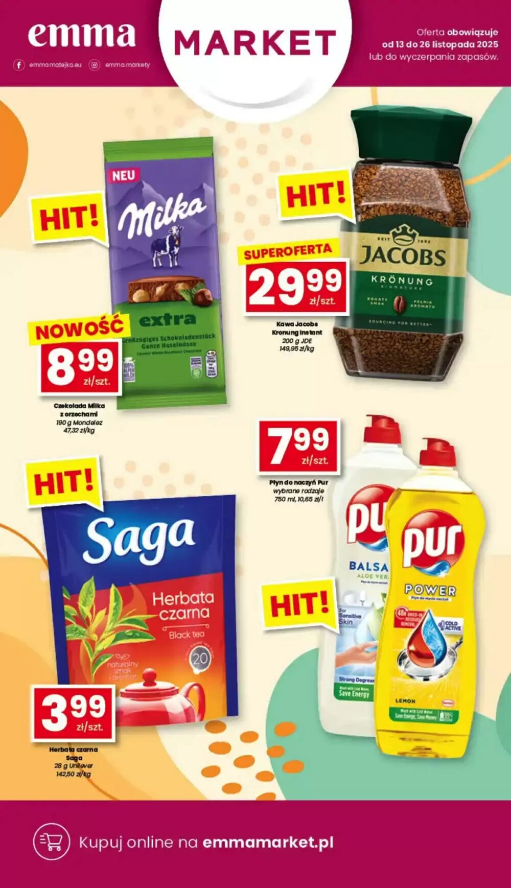 Gazetka promocyjna EMMA market  ważna od 13.11.2025 - Strona 1.