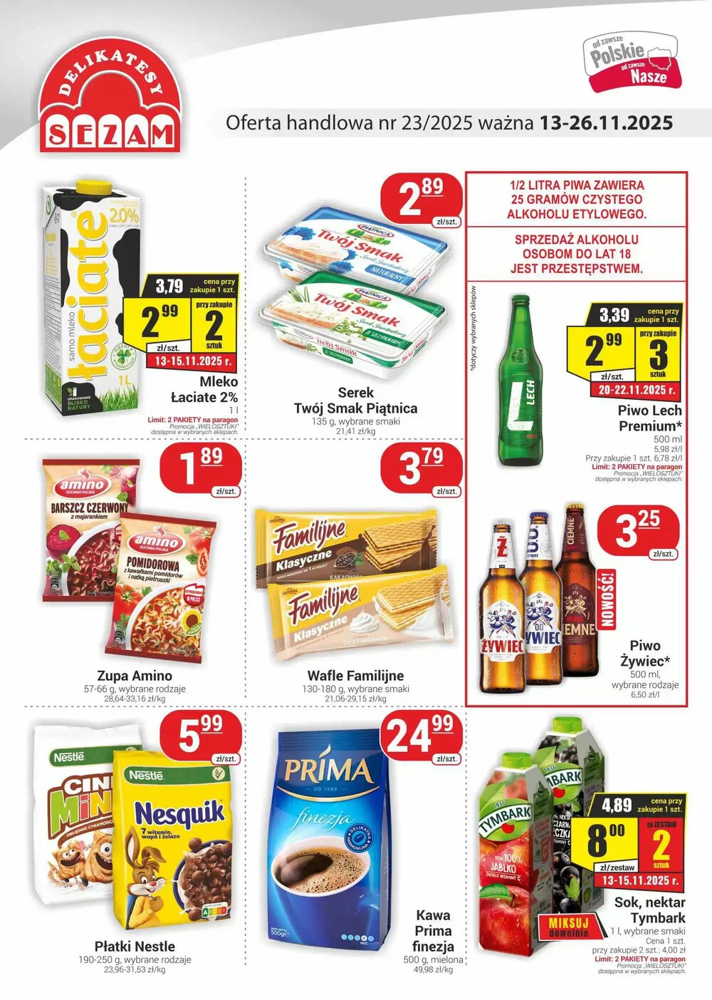 Gazetka promocyjna Delikatesy Sezam  ważna od 13.11.2025 - Strona 1.