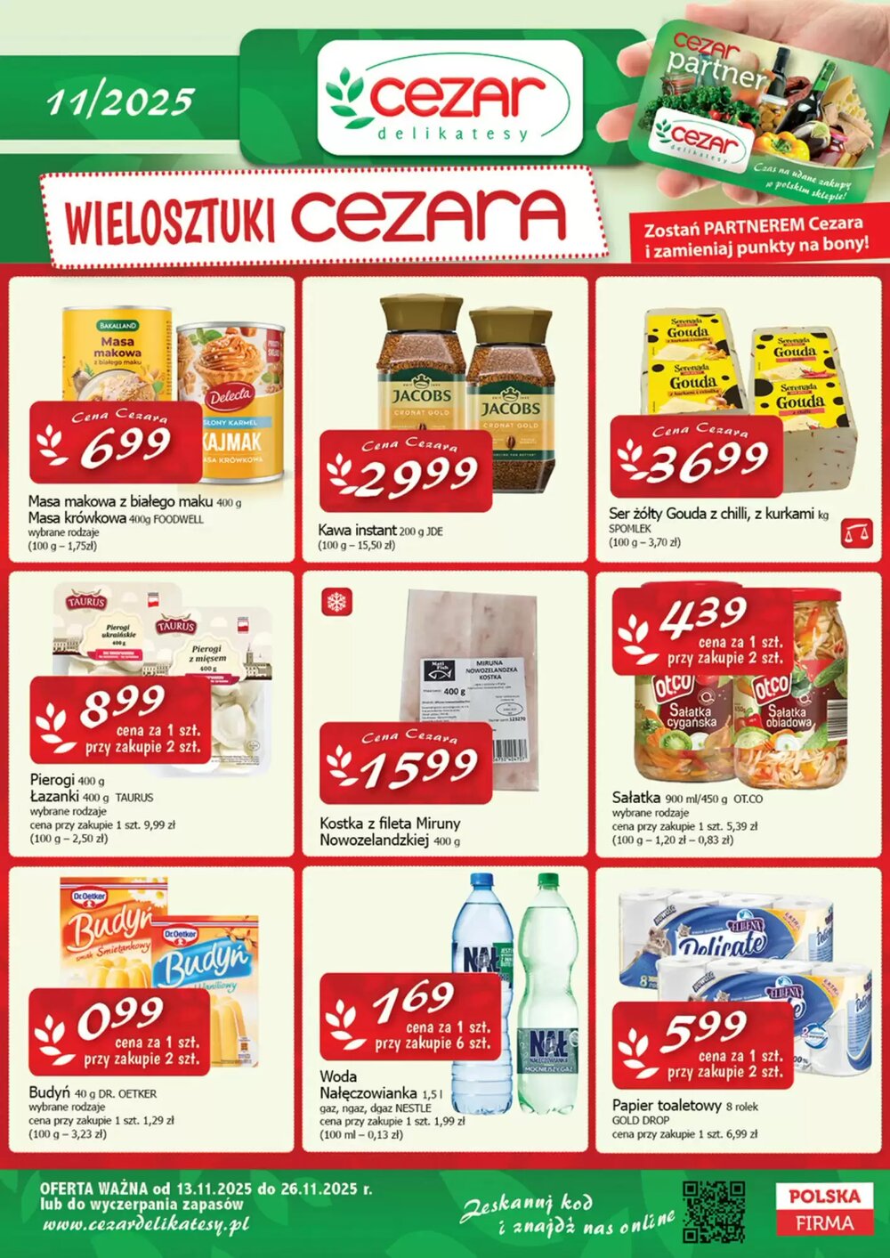 Gazetka promocyjna Cezar Delikatesy  ważna od 13.11.2025 - Strona 1.