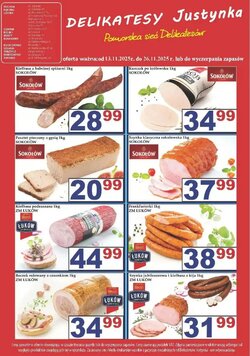 Gazetka promocyjna Delikatesy Justynka  ważna od 13.11.2025