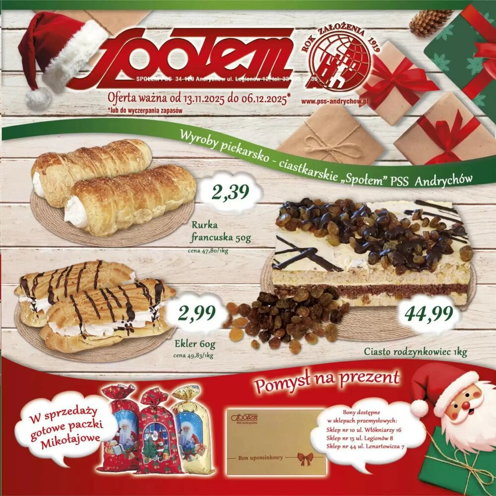 Gazetka promocyjna Społem  ważna od 13.11.2025 - Strona 1.